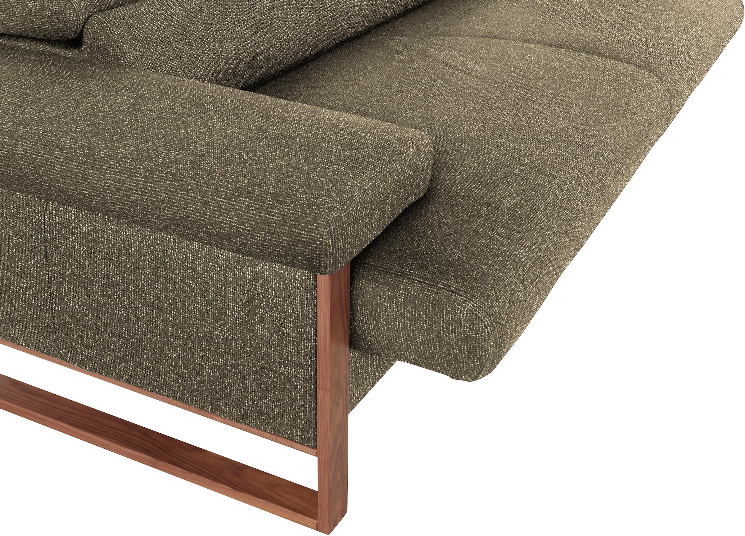 W.SCHILLIG 2,5-Sitzer »finn«, German Design Award 2016, Fußgestell Nussbaum natur, Breite 230 cm