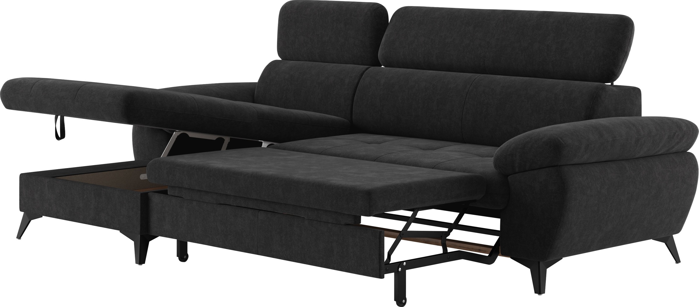 COTTA Ecksofa »Hudson L-Form«, mit Kopfteilverstellung, wahlweise mit Bettfunktion & Bettkasten