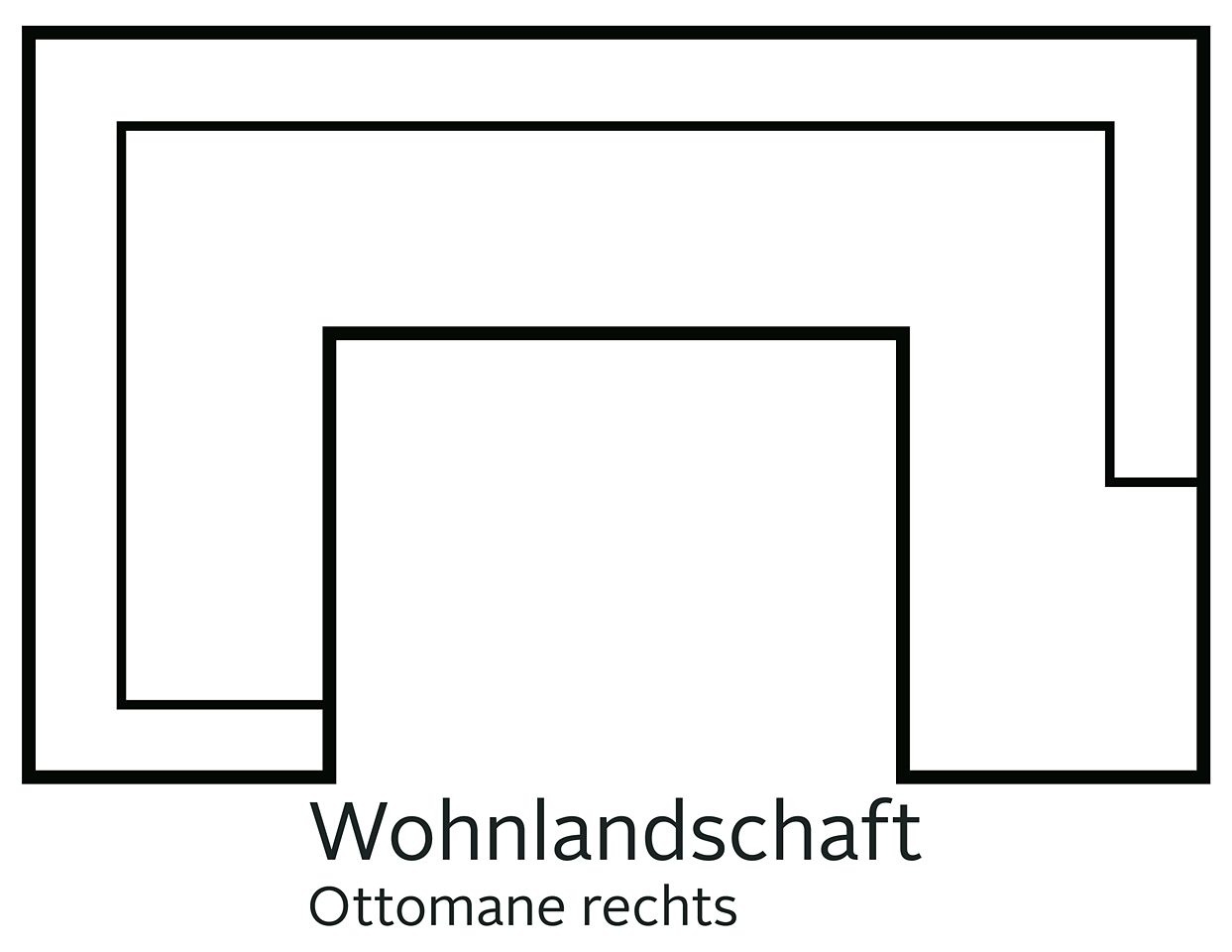 Home affaire Wohnlandschaft »MARSEILLE XXL 349cm, U-Form, Ottomane rechts/links wählbar«, Massivholzbeine aus Eiche, In verschieden Bezügen und Farbvarianten