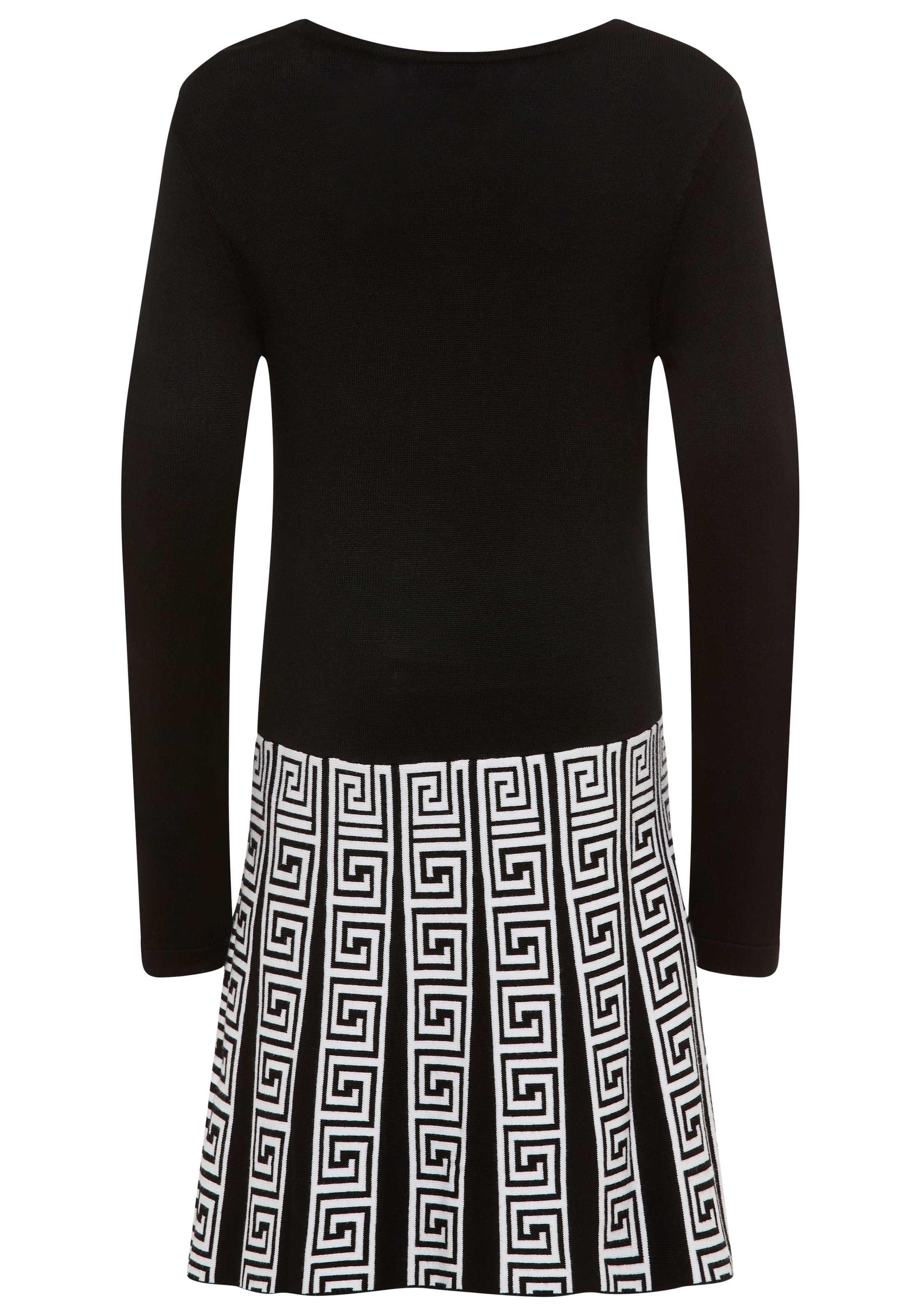 Bruno Banani Strickkleid »Strickkleid mit Faltenrock und Jacquardmuster«, NEUHEIT: BRUNO BANANI für TEENS! Trendiges Strickkleid