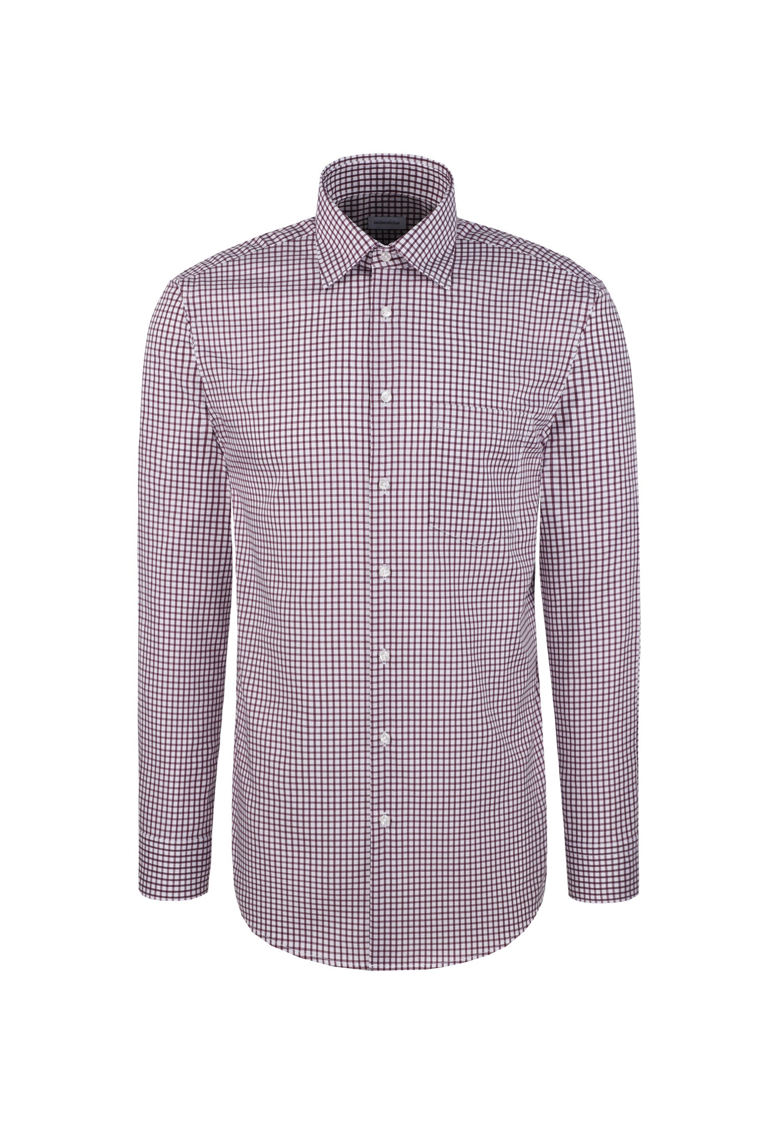 seidensticker Businesshemd »Schwarze Rose«, Regular 1/1 Covered-Button-Down-Kragen Karo