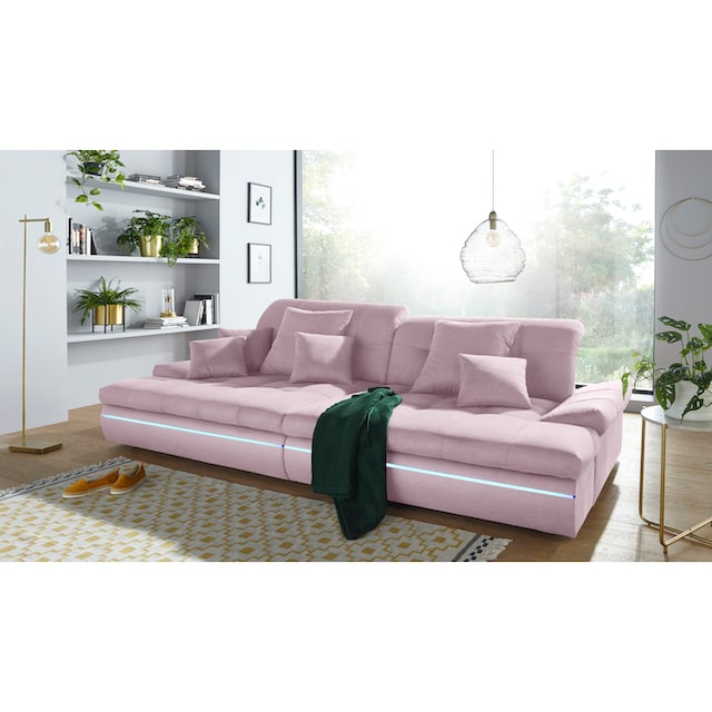 Mr. Couch Big-Sofa »Biarritz«, Wahlweise mit Kopfteilverstellung und  RGB-LED-Beleuchtung online kaufen