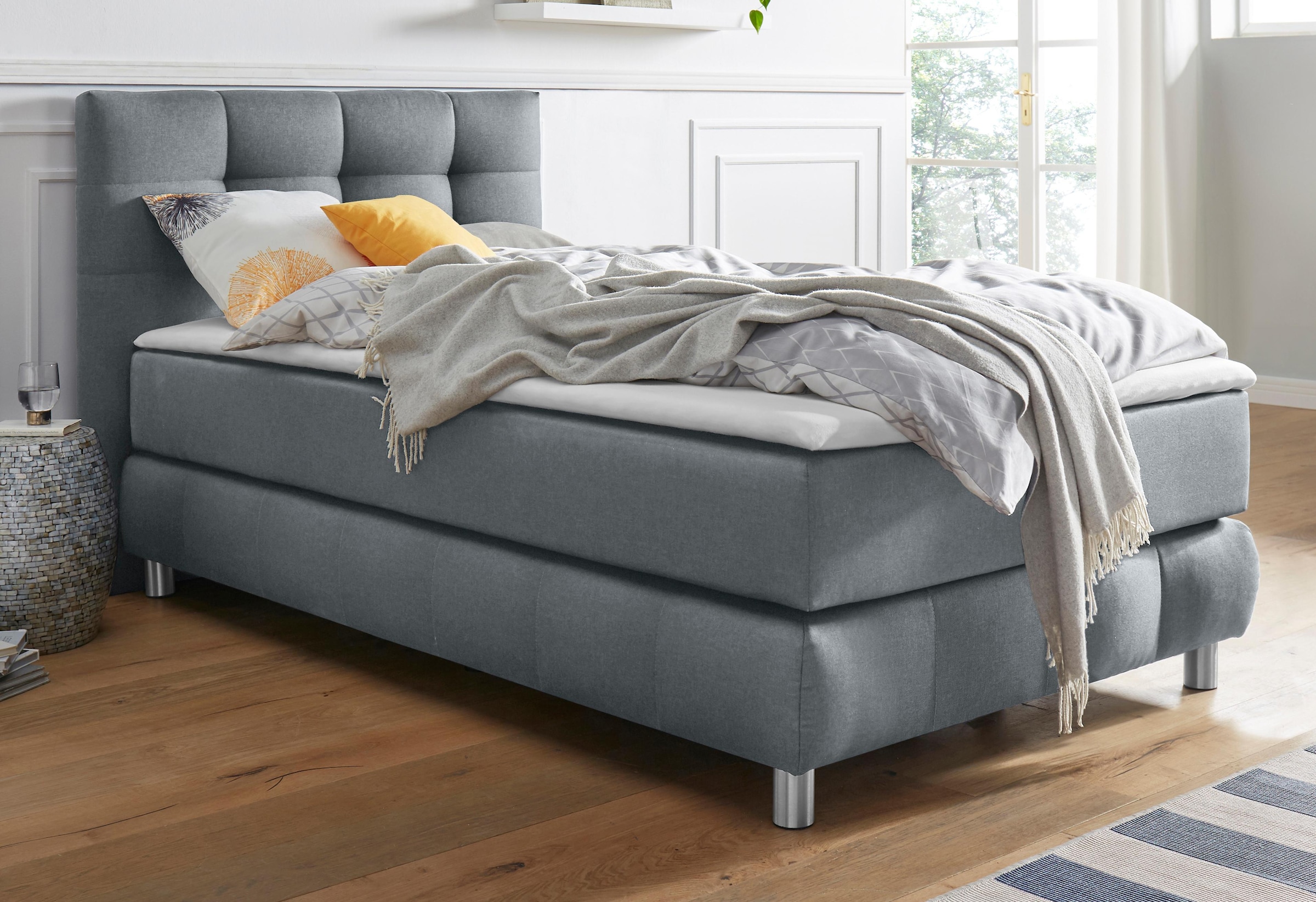andas Boxspringbett "Salo" incl. Topper, 6 Breiten, 2 Härtegrade, TFK auch günstig online kaufen