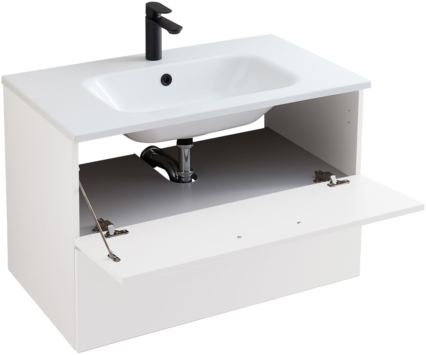 Saphir Badmöbel-Set »Quickset 500, Waschtischunterschrank mit Waschtisch und Spiegelschrank« 3 Stk. tlg.