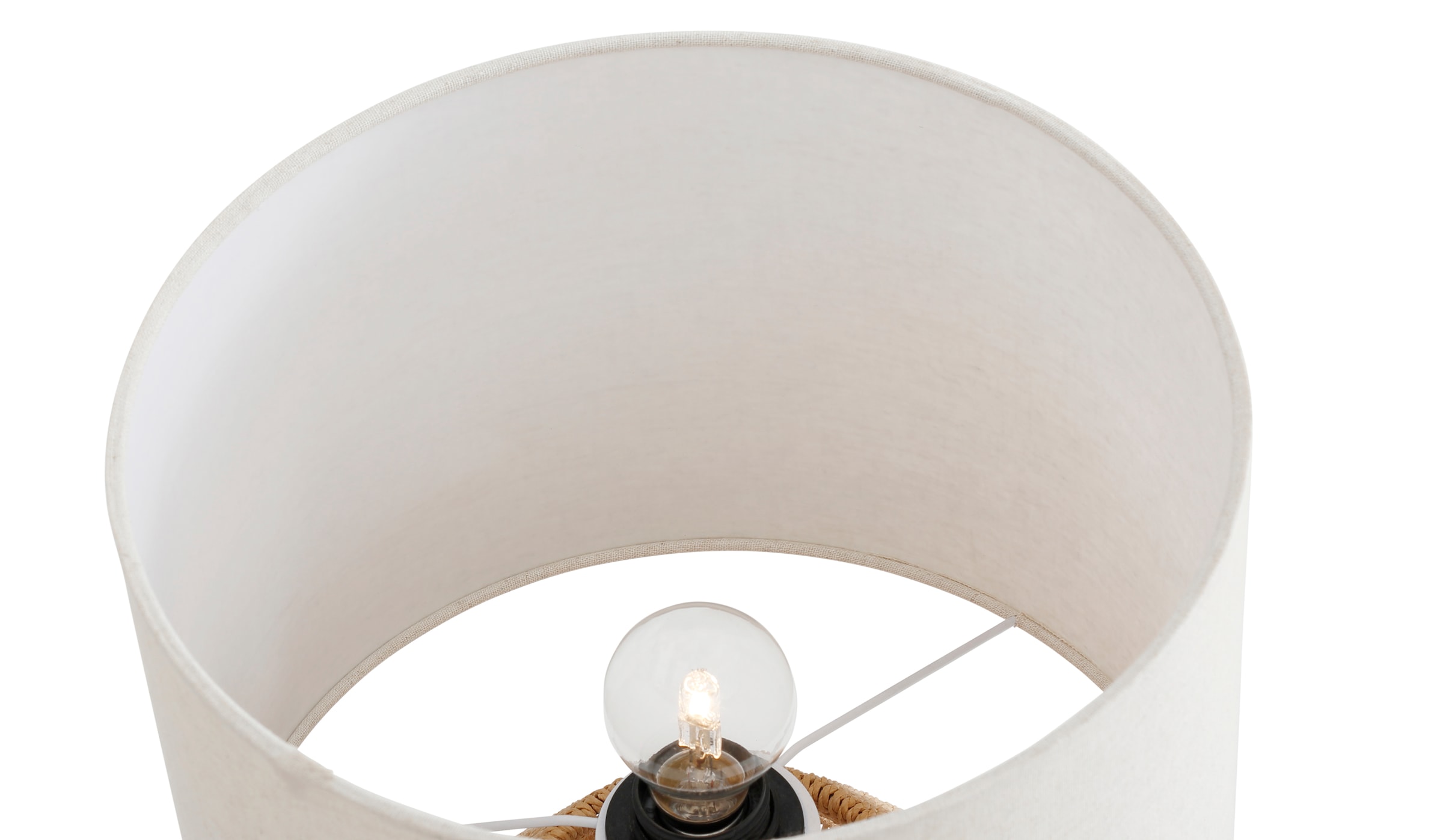 LeGer Home by Lena beige Leinenschirm »Zuri«, - / kaufen Tischlampe Stoff Gercke flammig-flammig, Tischleuchte Sisal mit 1 Schnur, online