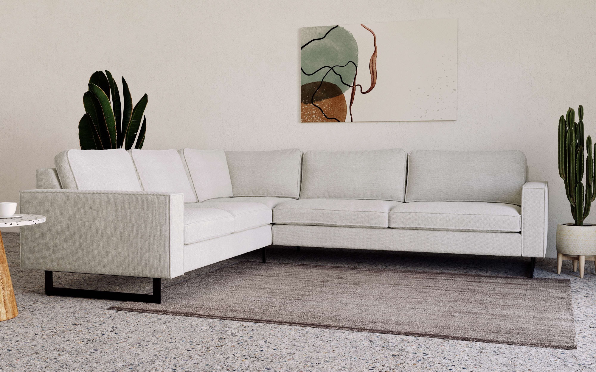 Places of Style Ecksofa »Pinto, XXL, 250/290 cm, langer Schenkel, Ottomane« günstig online kaufen