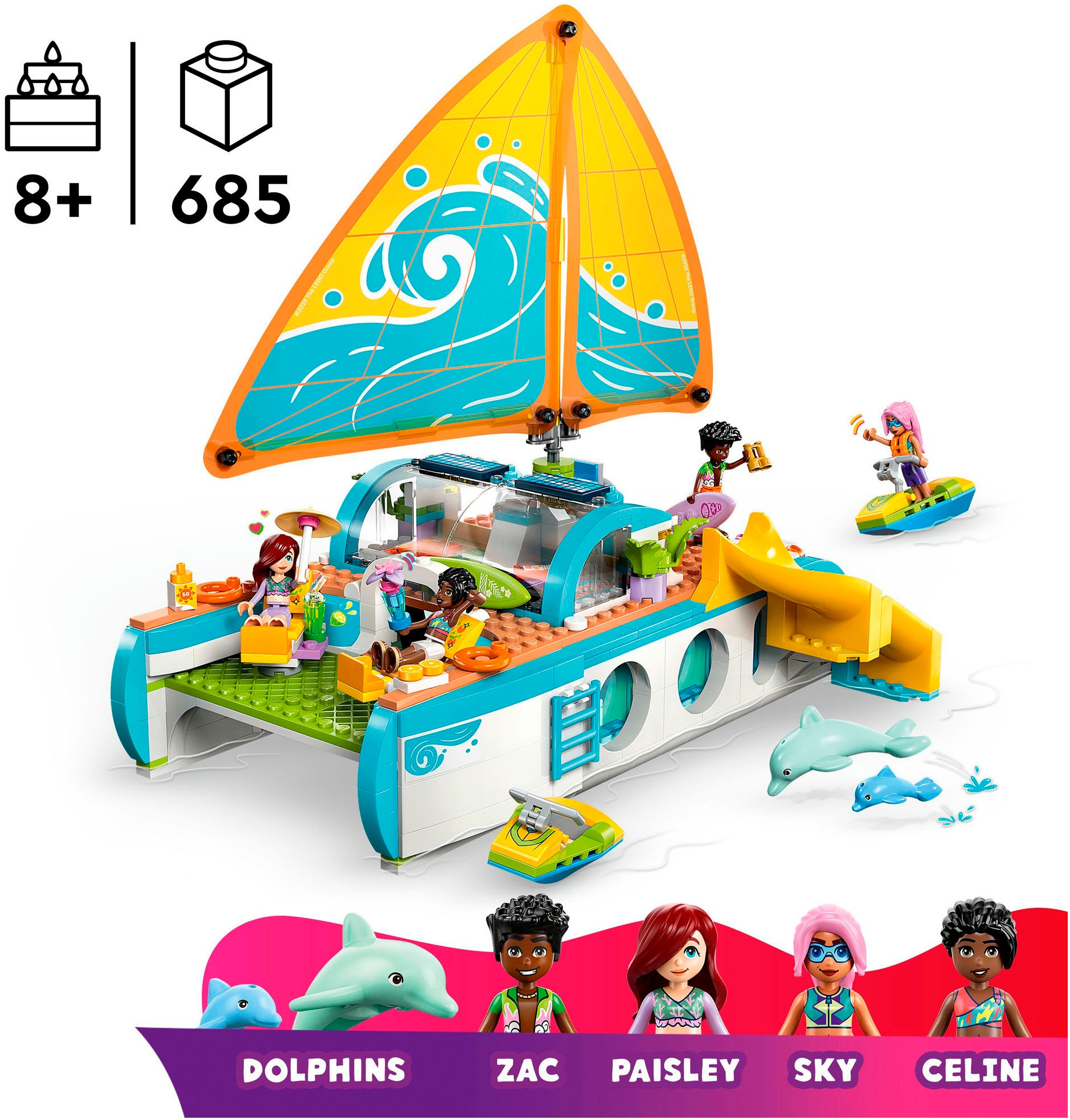 LEGO® Konstruktionsspielsteine »Segelabenteuer (42664), LEGO Friends«, (685 St.), Made in Europe