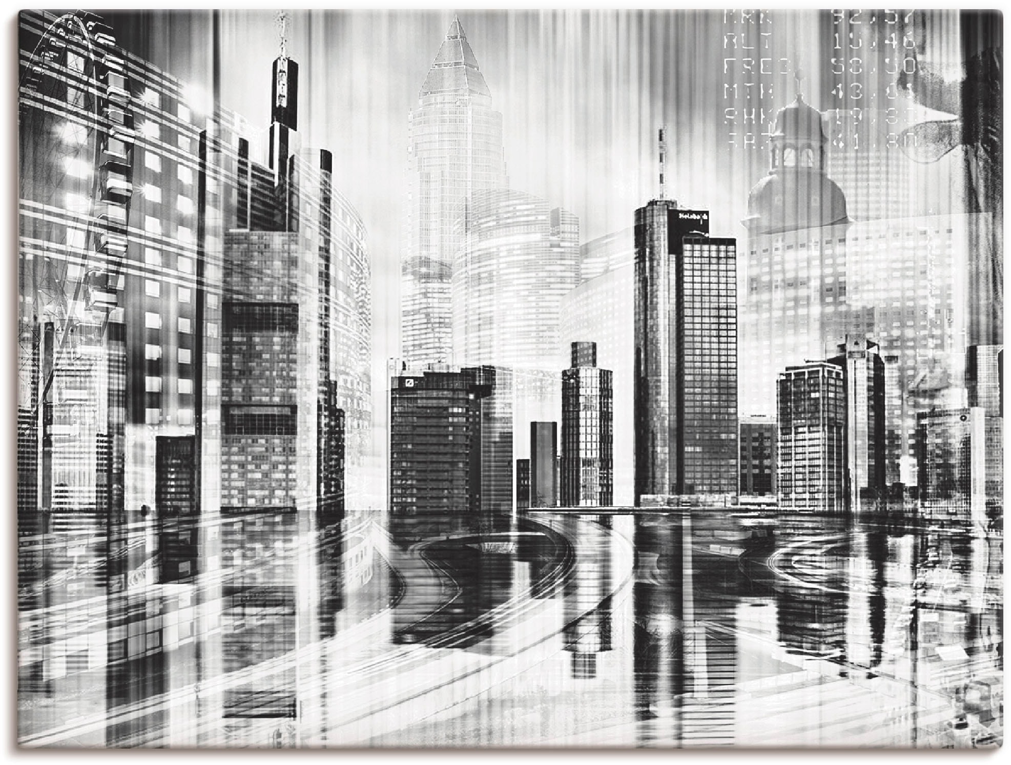 Artland Wandbild "Frankfurt Skyline Collage 01", Deutschland, (1 St.), als günstig online kaufen