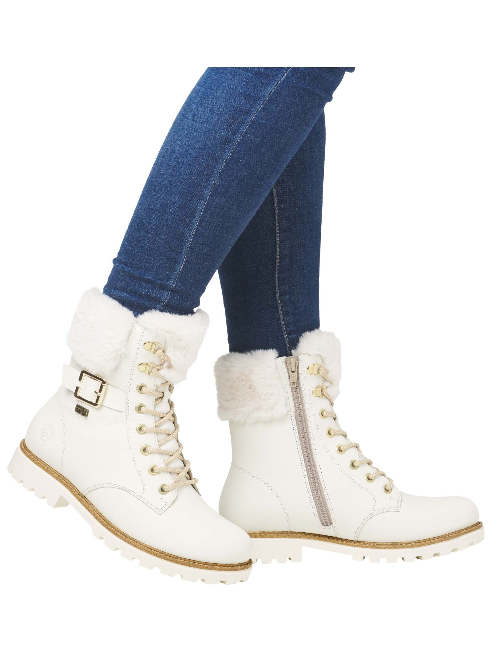 Remonte Schnürstiefelette »Remonte Stiefelette Leder/Fell«