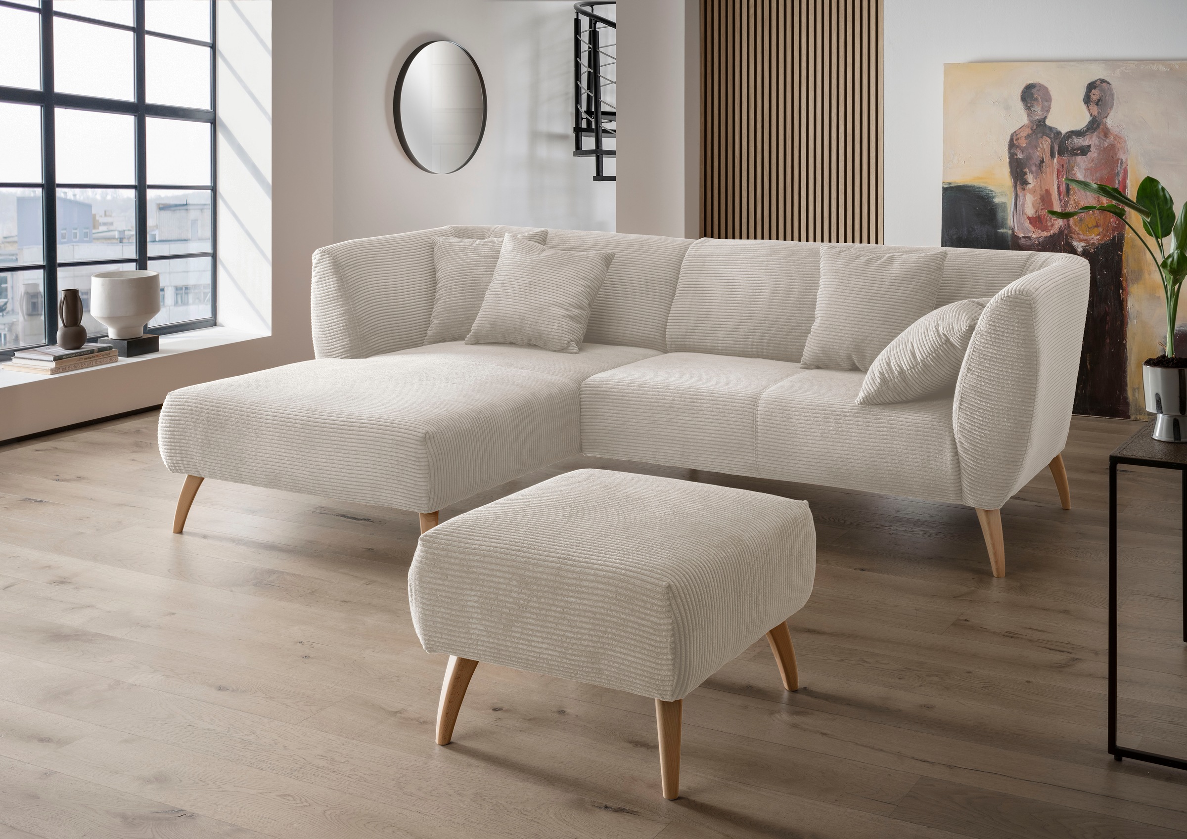 INOSIGN Ecksofa »Colori Polstermöbel mit zeitlos eleganter Rückenführung. L günstig online kaufen