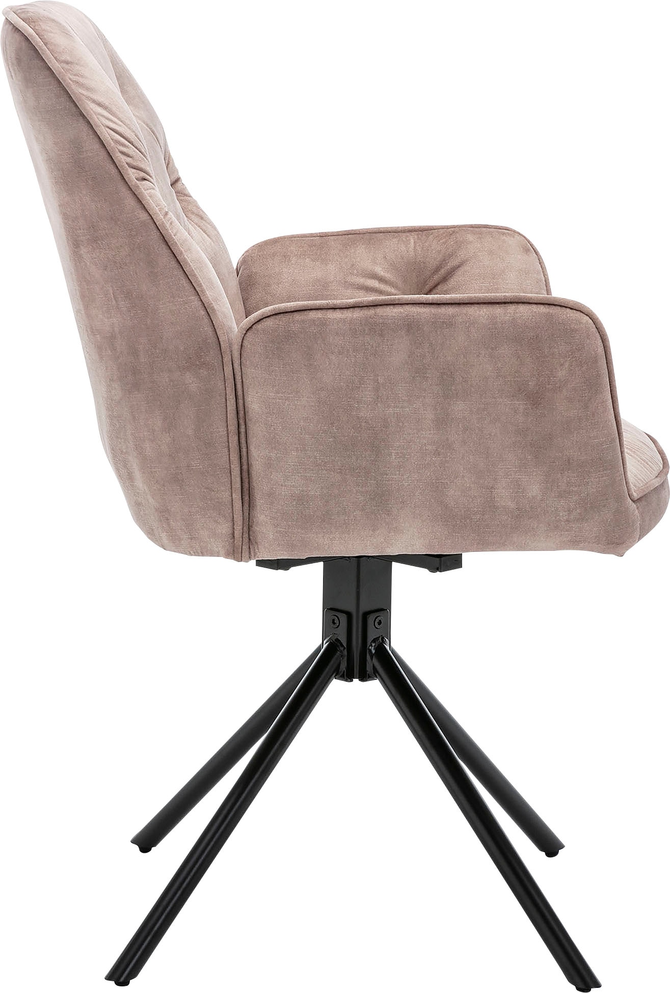 byLIVING Esszimmerstuhl »Sarina«, (Set), 2 St., Samtstoff Velvet, 2er-Set, hochwertiger Vintage-Samt Bezug mit Steppung, 360Grad drehbar