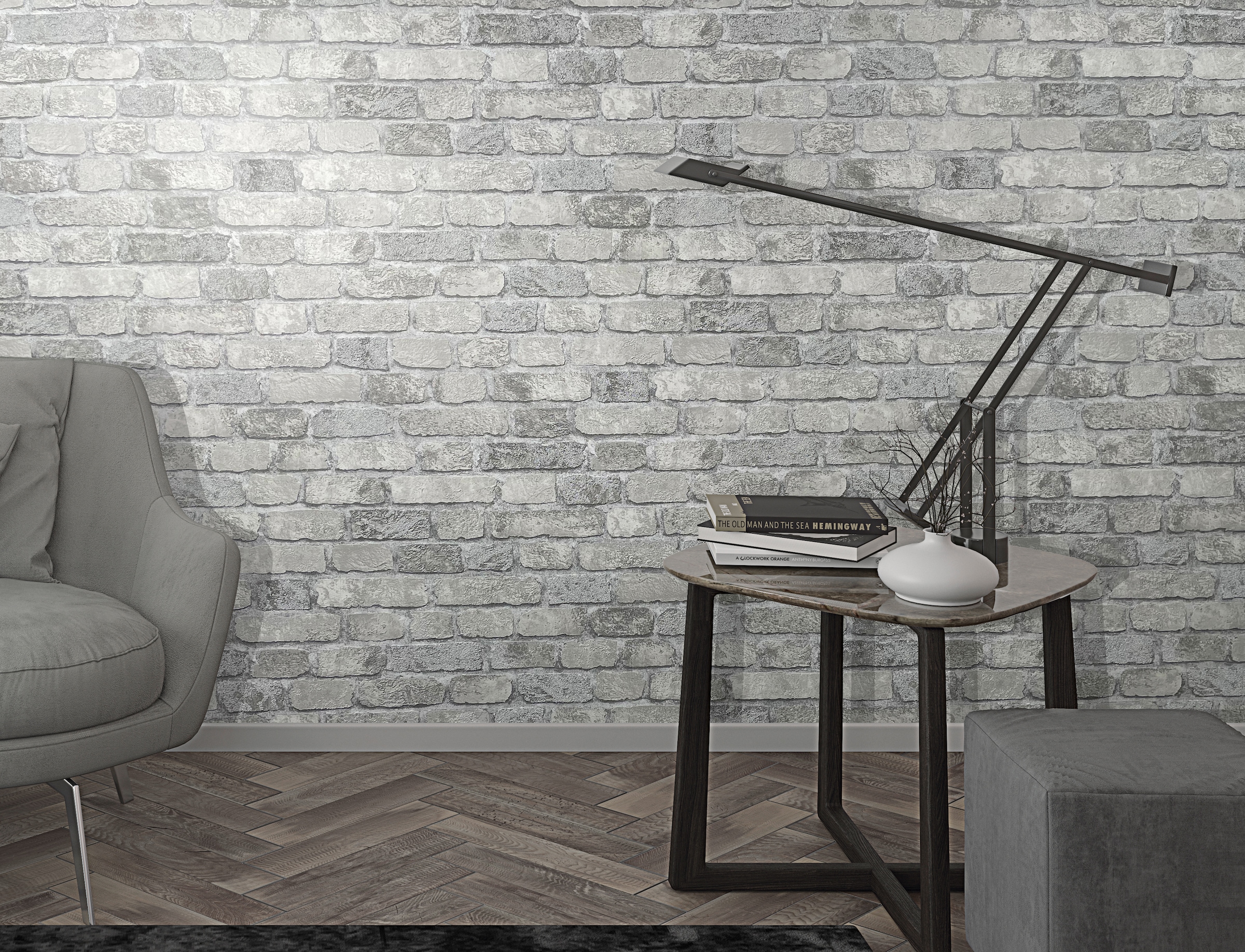 Marburg Vliestapete »Holz/Stein, Modern«, Steinoptik, moderne Tapete für Wohnzimmer Schlafzimmer Küche