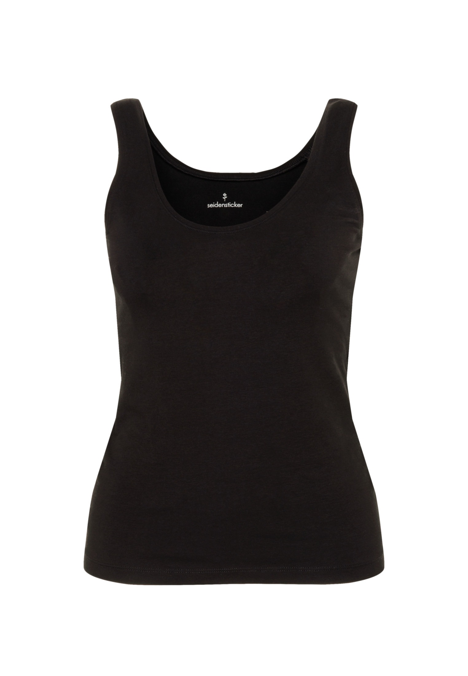 seidensticker Trägertop »Schwarze Rose« Ohne Arm Rundhals Uni