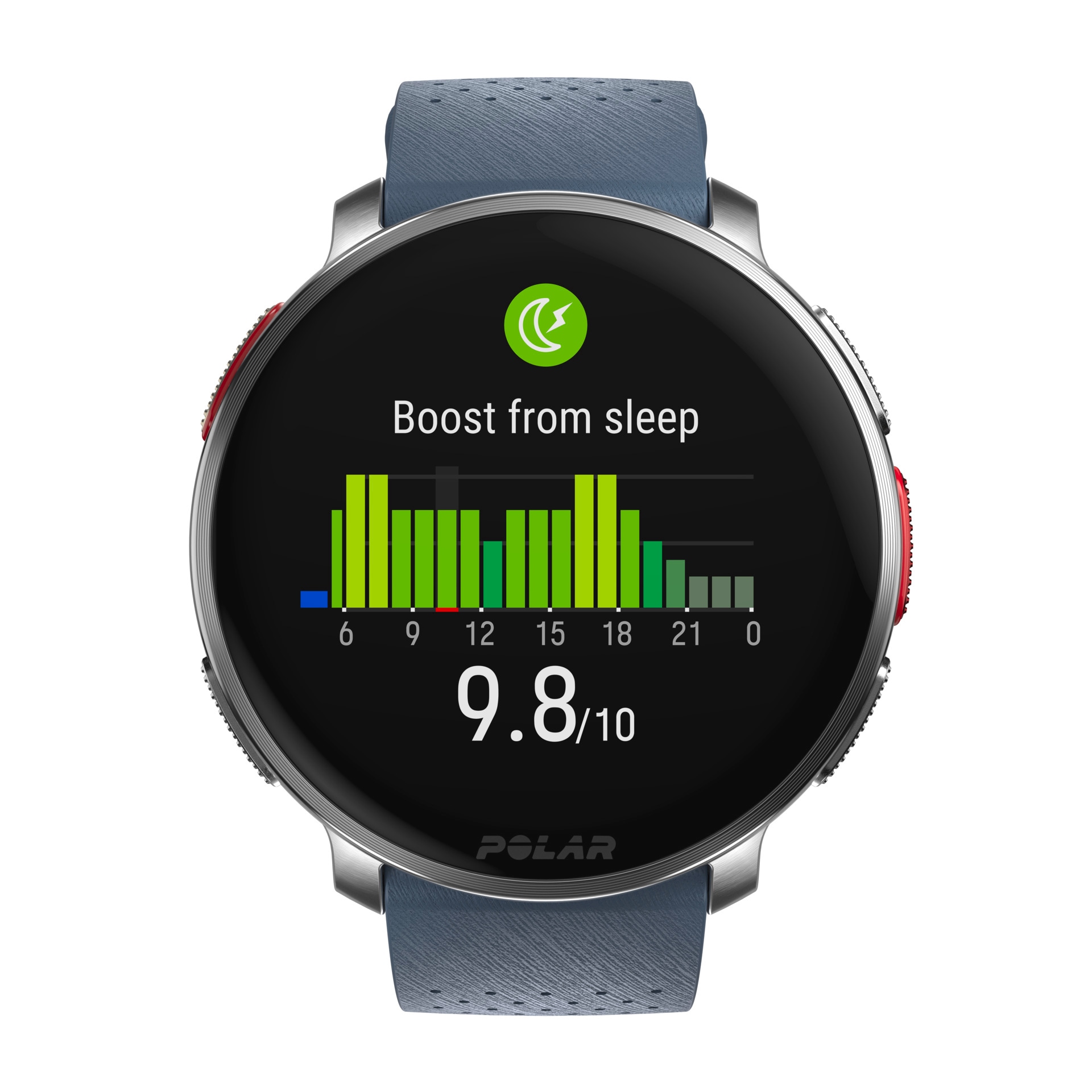 Polar Smartwatch »VANTAGE V3«, (3,5 cm / 1,39 Zoll), 32 GB, Premium-Multisportuhr Silikon-Armband S-L)