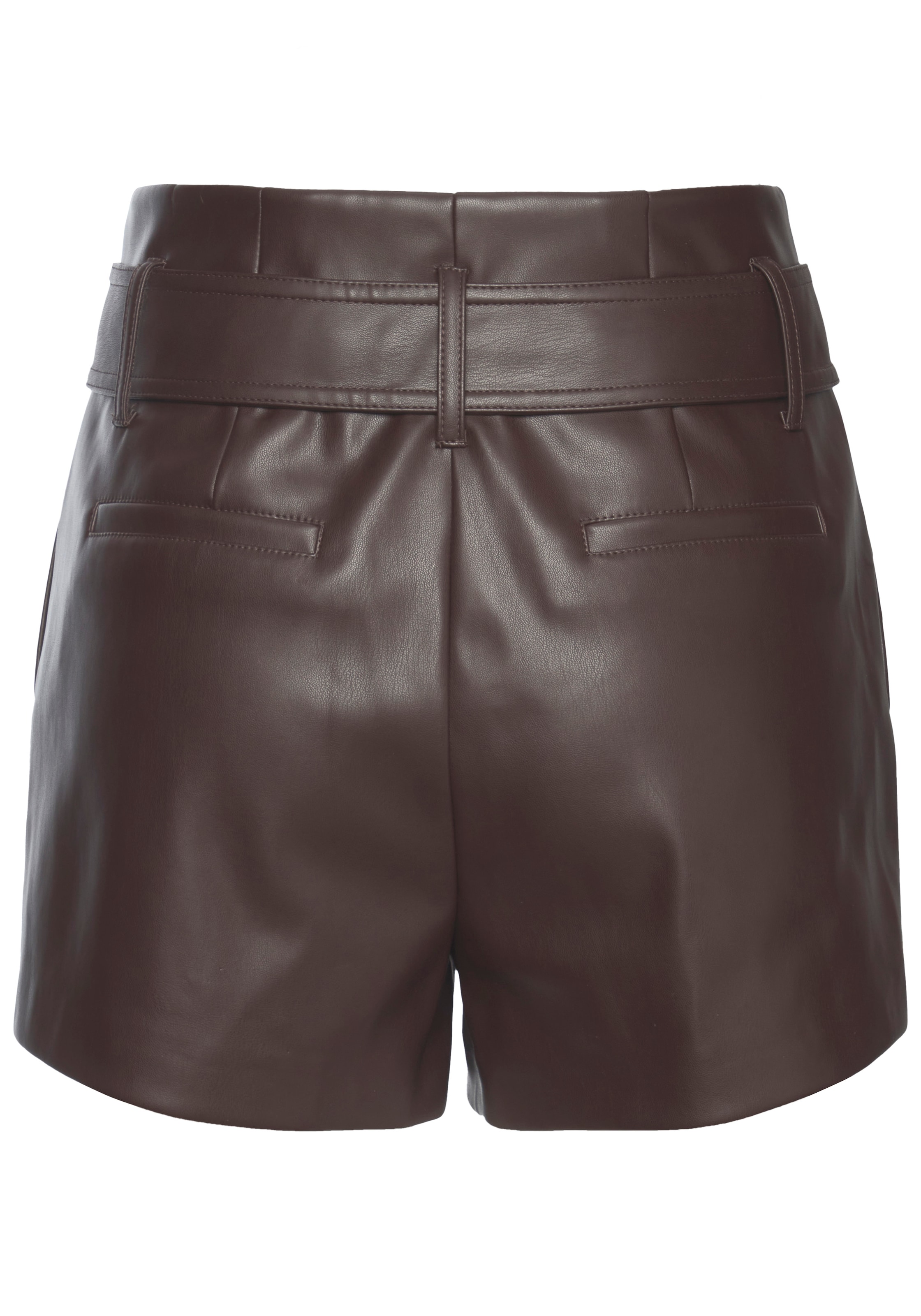 LASCANA Shorts »aus angenehmen Lederimitat«  Kunstleder Shorts, elegant, modisch, Sommerhose