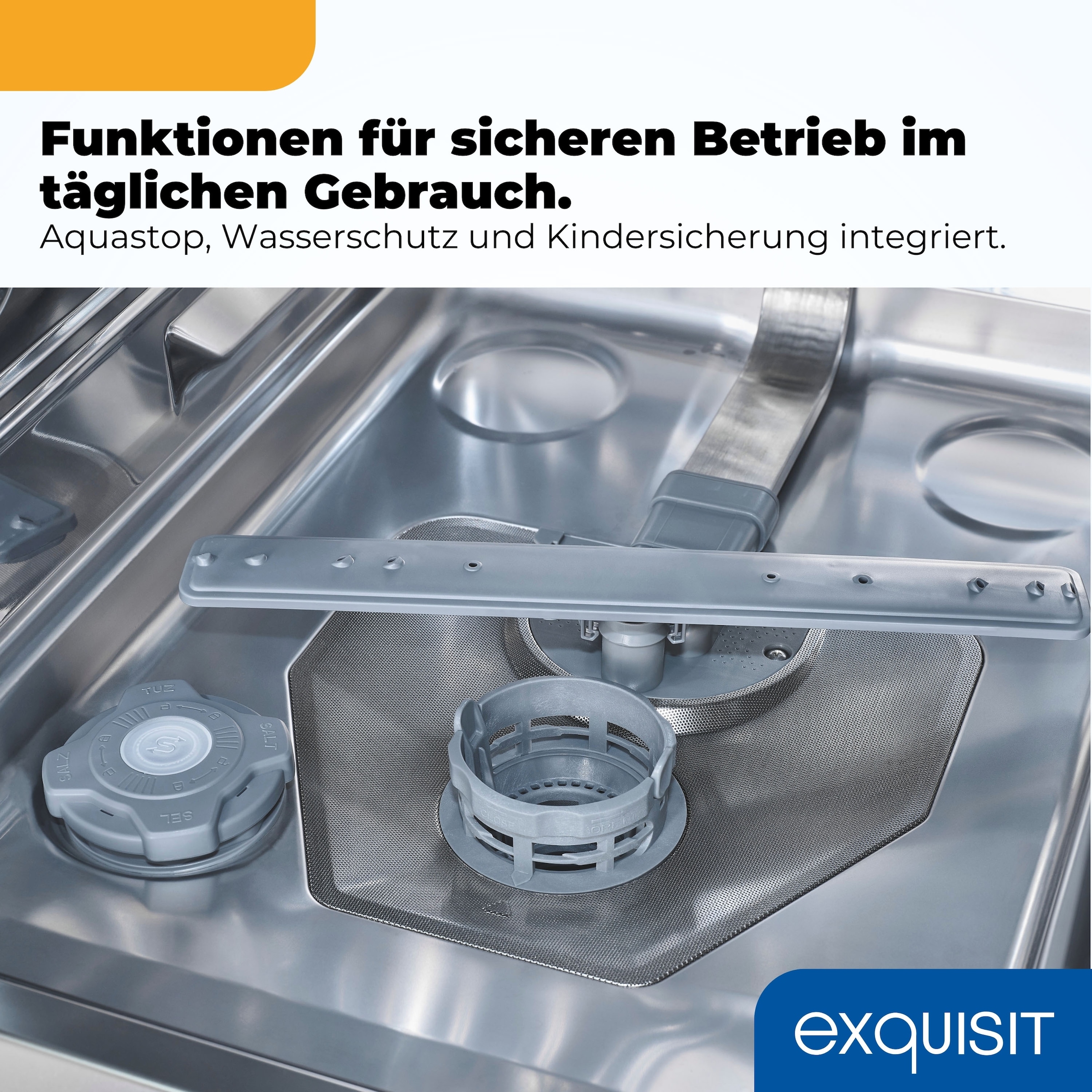 exquisit Standgeschirrspüler 9109 »GSP9109-451D silber« 10 l 9 tlg. Maßgedecke 9 Maßgedecke, 4 Programme, LED, Besteckkorb