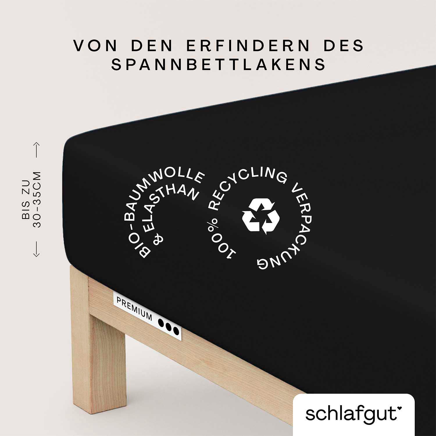 Schlafgut Spannbettlaken »Premium«, Zero Waste Verpackung, PREMIUM Qualität günstig online kaufen