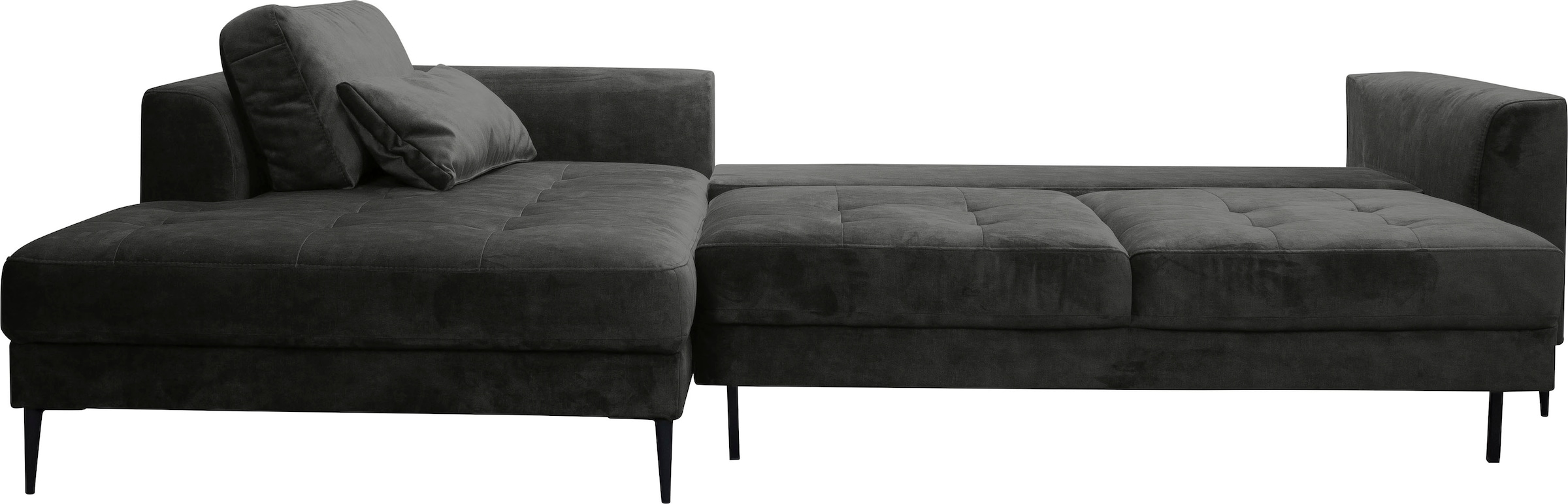 TRENDMANUFAKTUR Ecksofa »Luzi, wahlweise mit Schlaffunktion & Bettkasten. OTTOs Choice, L-Form«, Designsofa mit tollem Sitzkomfort, Metallfüße schwarz, Breite 280 cm