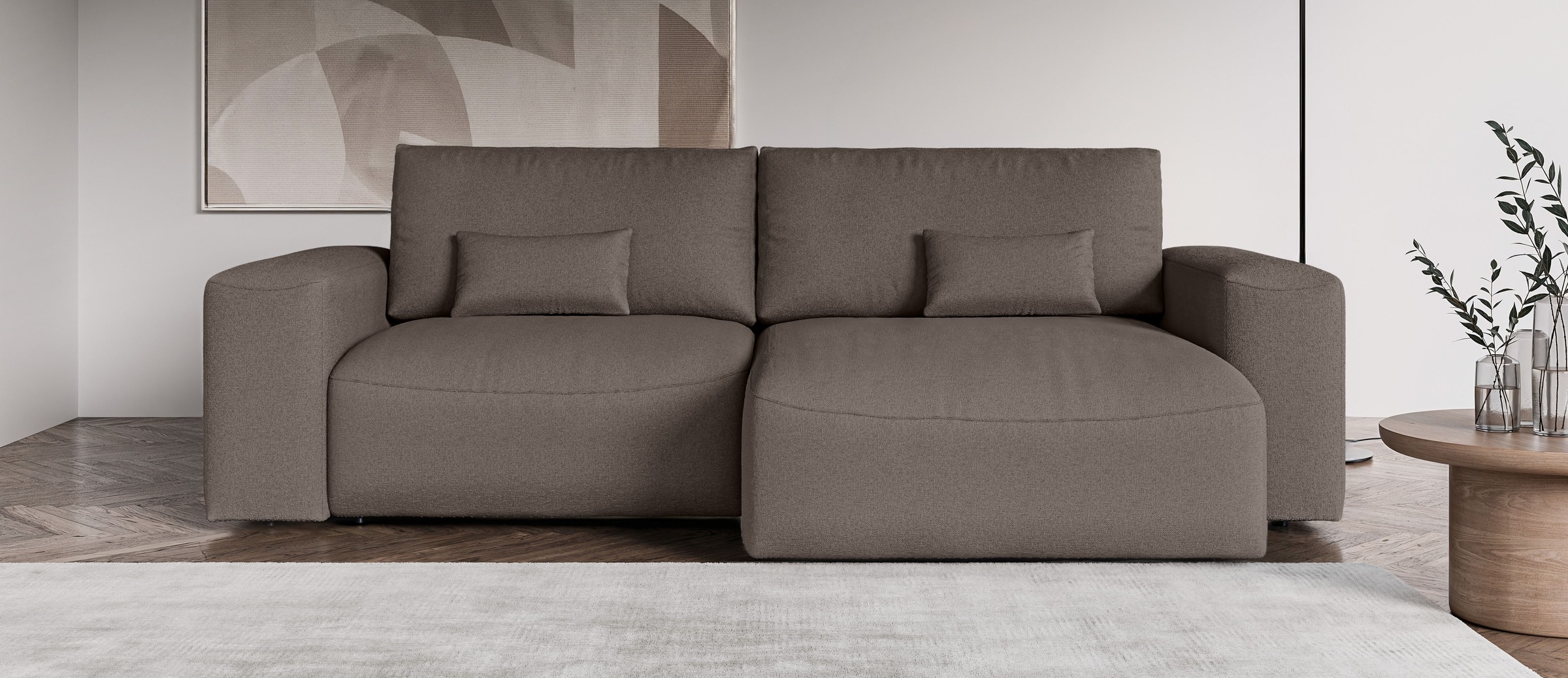 OTTO home Ecksofa »MATTS Schlafsofa mit Bettkasten, Maße B/T/H: 265/159/89 günstig online kaufen