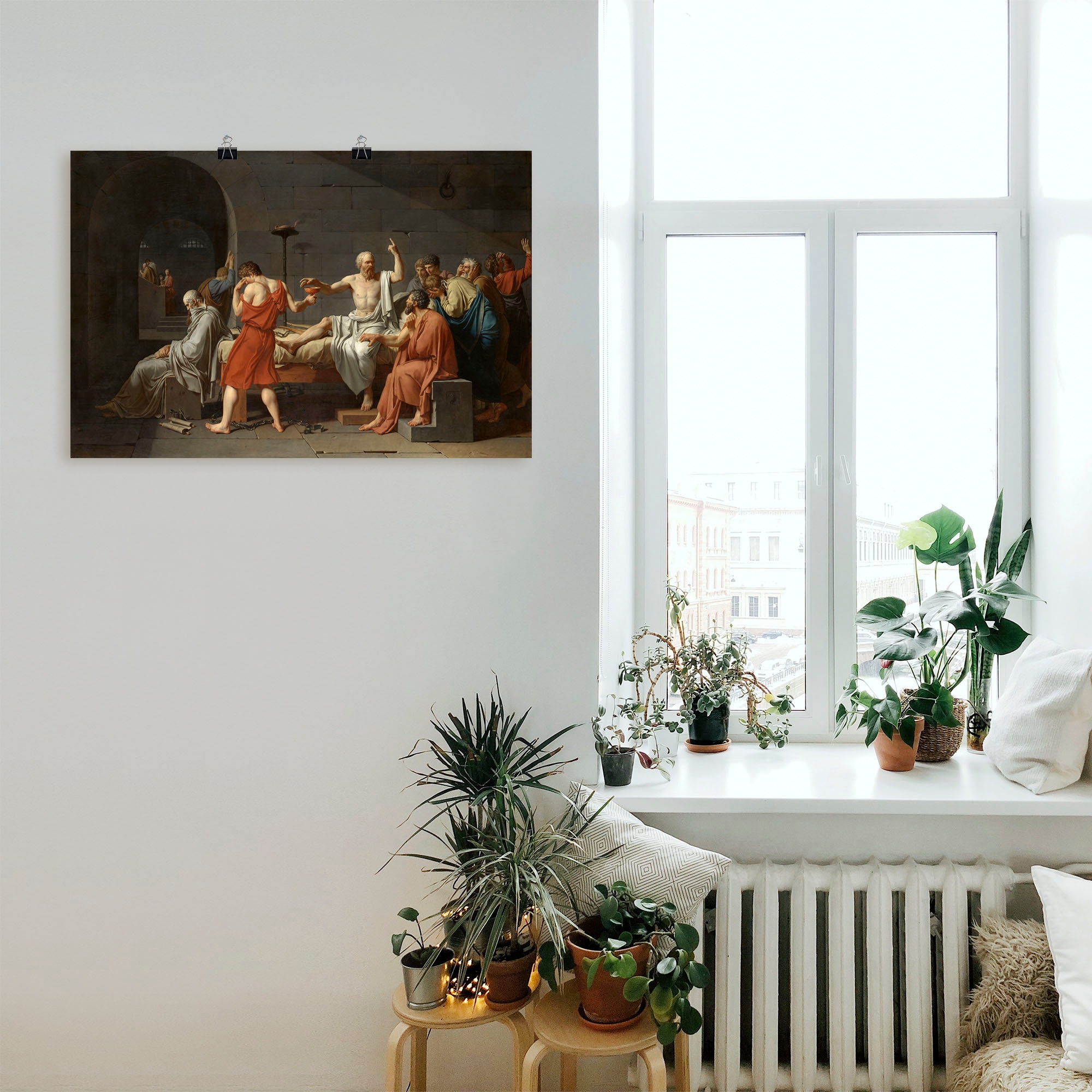 Artland Wandbild »Der Tod des Sokrates. 1787«, Gruppen & Familien, (1 St.), als Alubild, Leinwandbild, Wandaufkleber oder Poster in versch. Größen