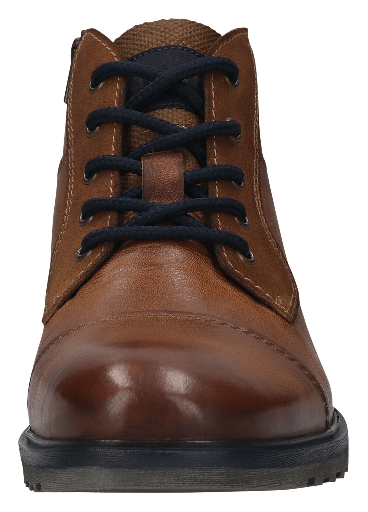 bugatti Schnürboots, Boots, Herrenschuh, Stiefelette mit seitlichem Logo-Branding