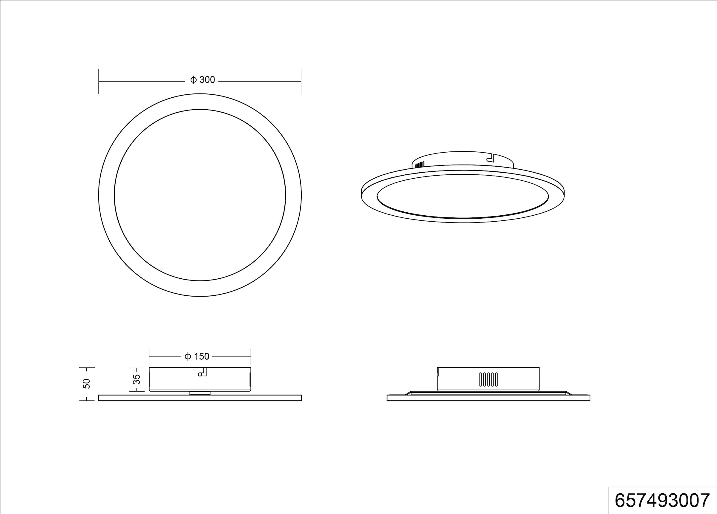 TRIO Leuchten LED Deckenleuchte Raten auf »Griffin«, LED 1 bestellen flammig-flammig, Deckenlampe