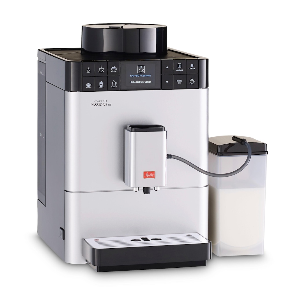 Melitta Kaffeevollautomat »Passione® One Touch F53/1-101, silber«, One Touch Funktion, tassengenau frisch gemahlene Bohnen