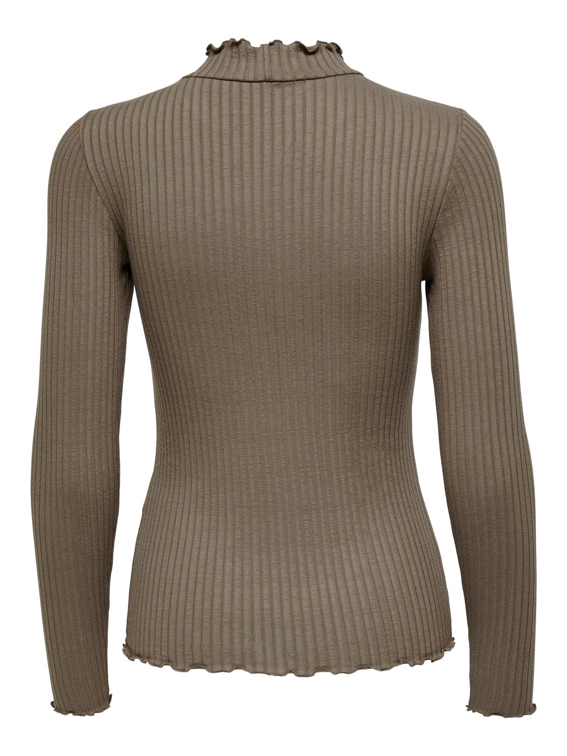 JDY »JDYFRANSISKA L/S HIGHNECK TOP JRS NOOS« mit gewellten Säumen