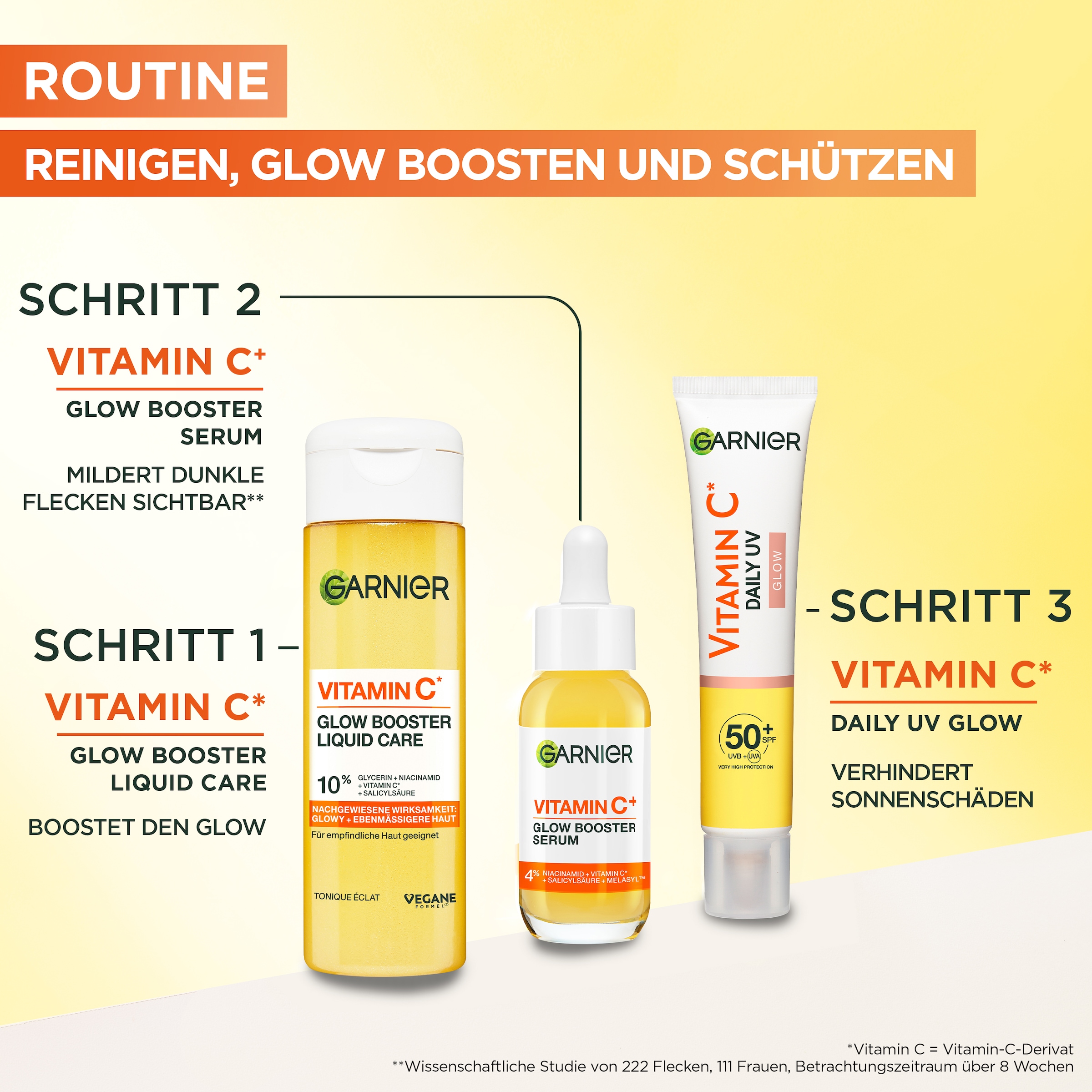 GARNIER Toner »Garnier Vitamin C* Glow Booster Liquid Care«