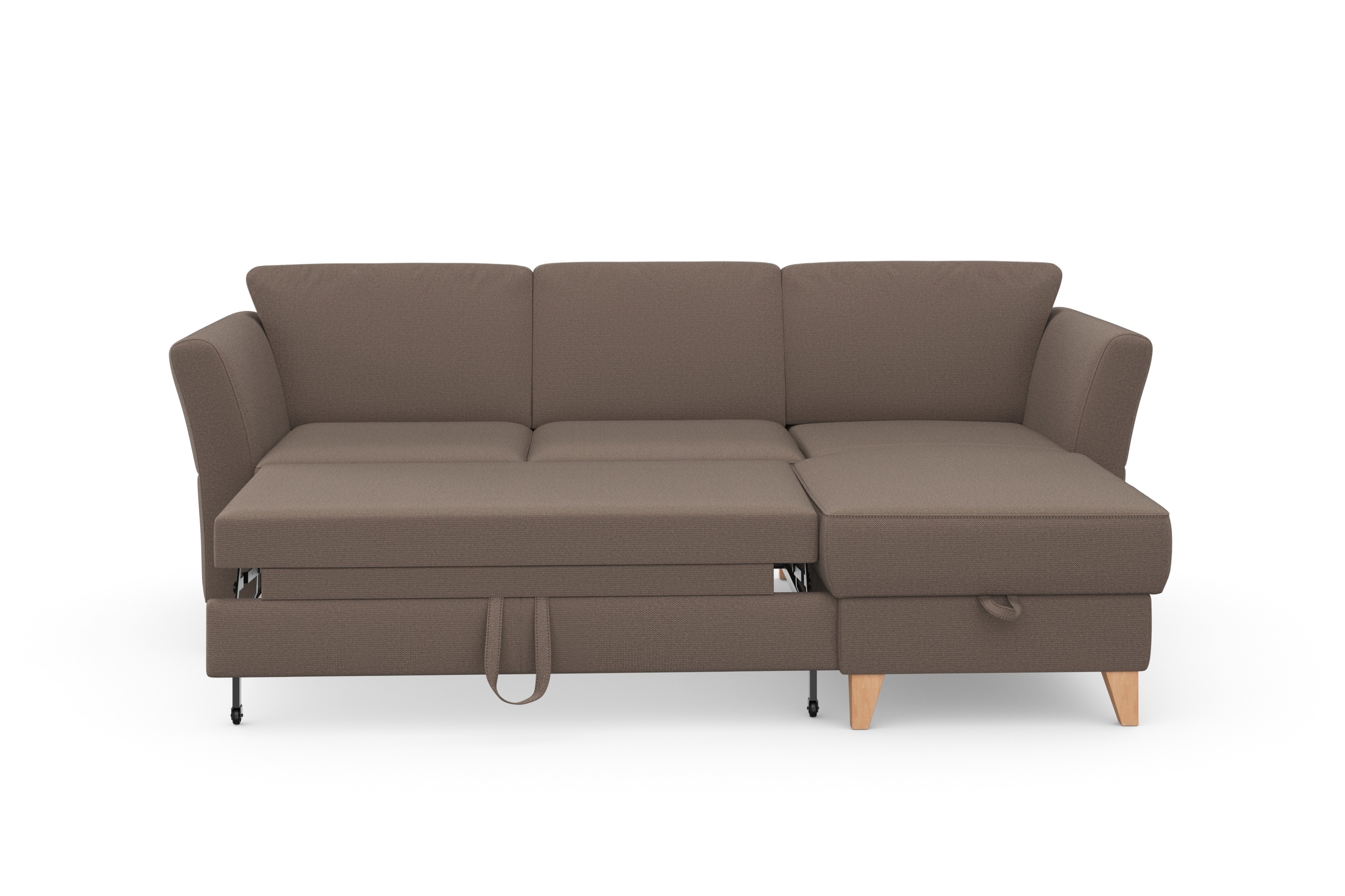 sit&more Ecksofa »Visby L-Form«, Wahlweise mit Bettfunktion und Bettkasten, frei im Raum stellbar