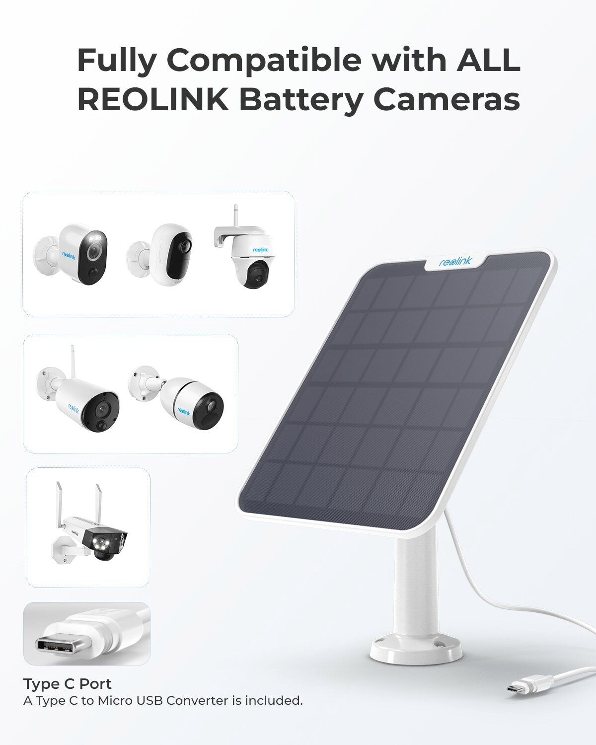 Reolink Solarladegerät »6W Solarpanel«