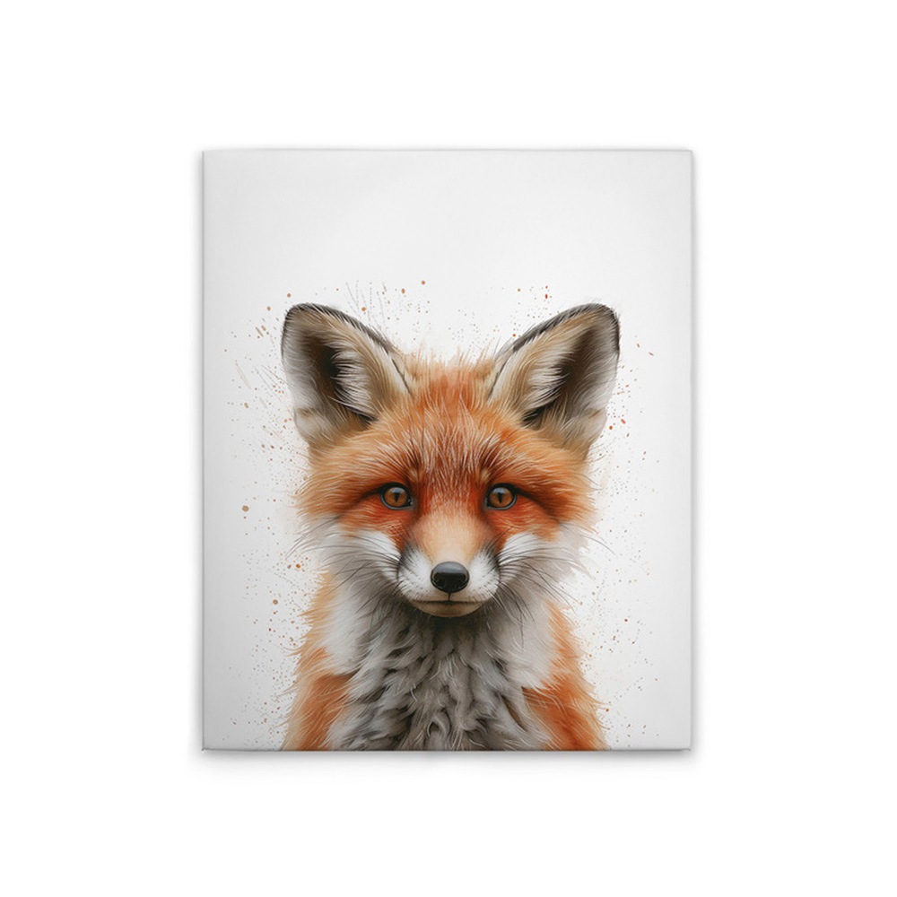 A.S. Création Leinwandbild »Baby Fox - Wandbild Weiß Braun Grau Keilrahmen günstig online kaufen