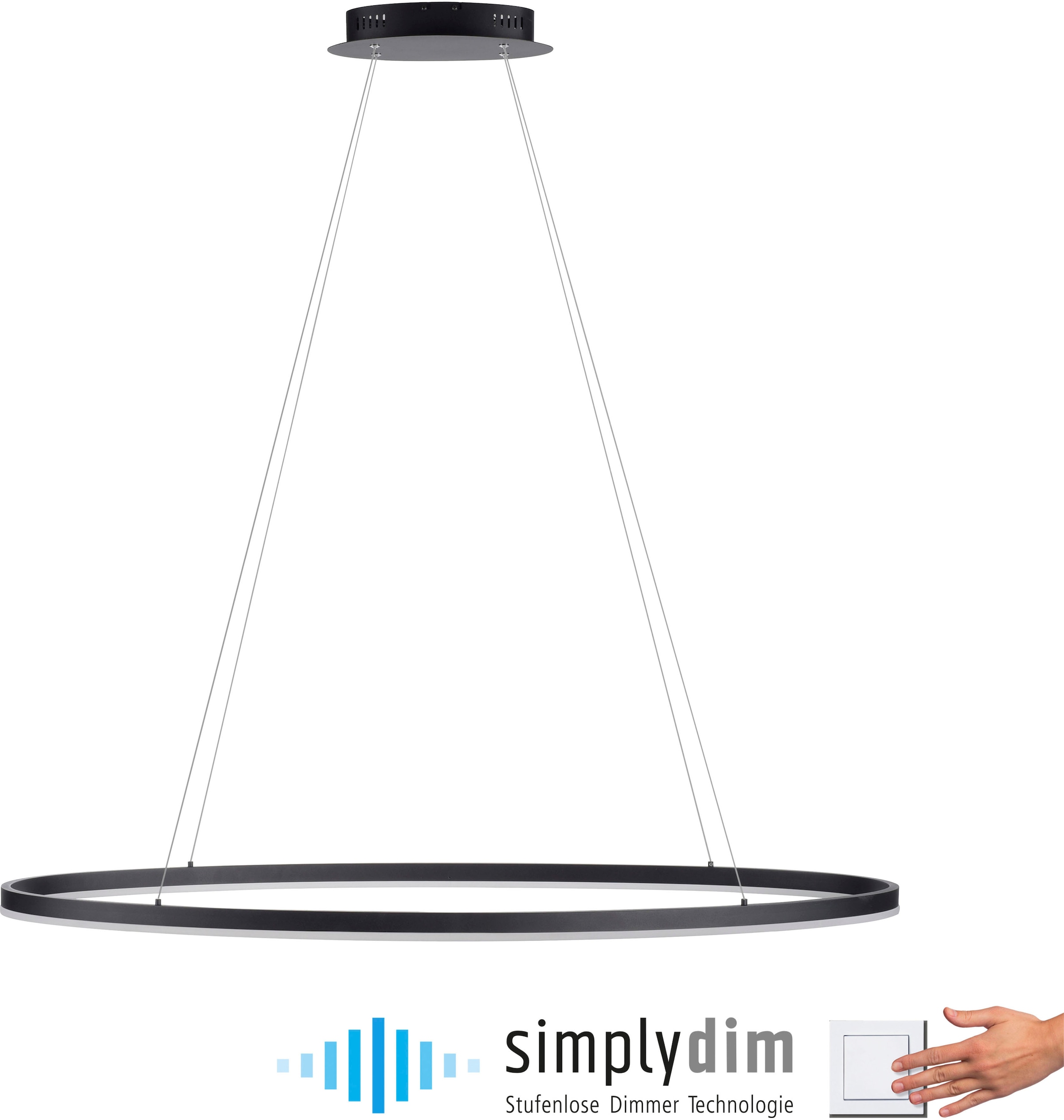 Paul Neuhaus Pendelleuchte »TITUS« LED-Board 1 Stk. Warmweiß LED, Simply Dim