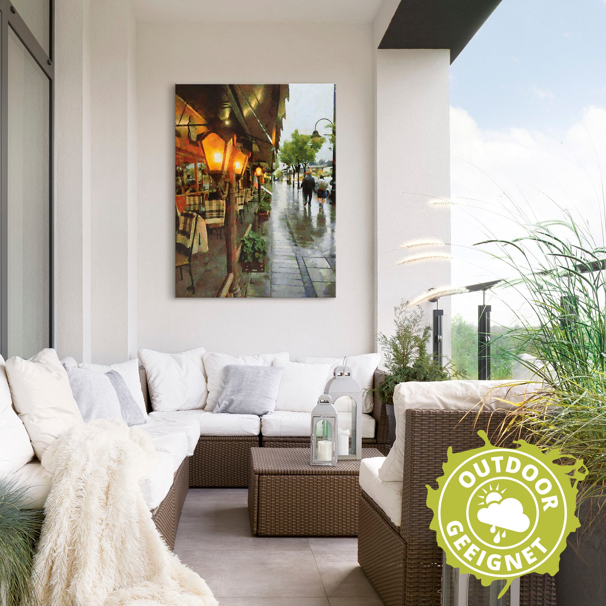 Artland Wandbild »Restaurant Lampen«, Restaurant & Cafés, (1 St.), als Alubild, Outdoorbild, Leinwandbild, Poster in verschied. Größen