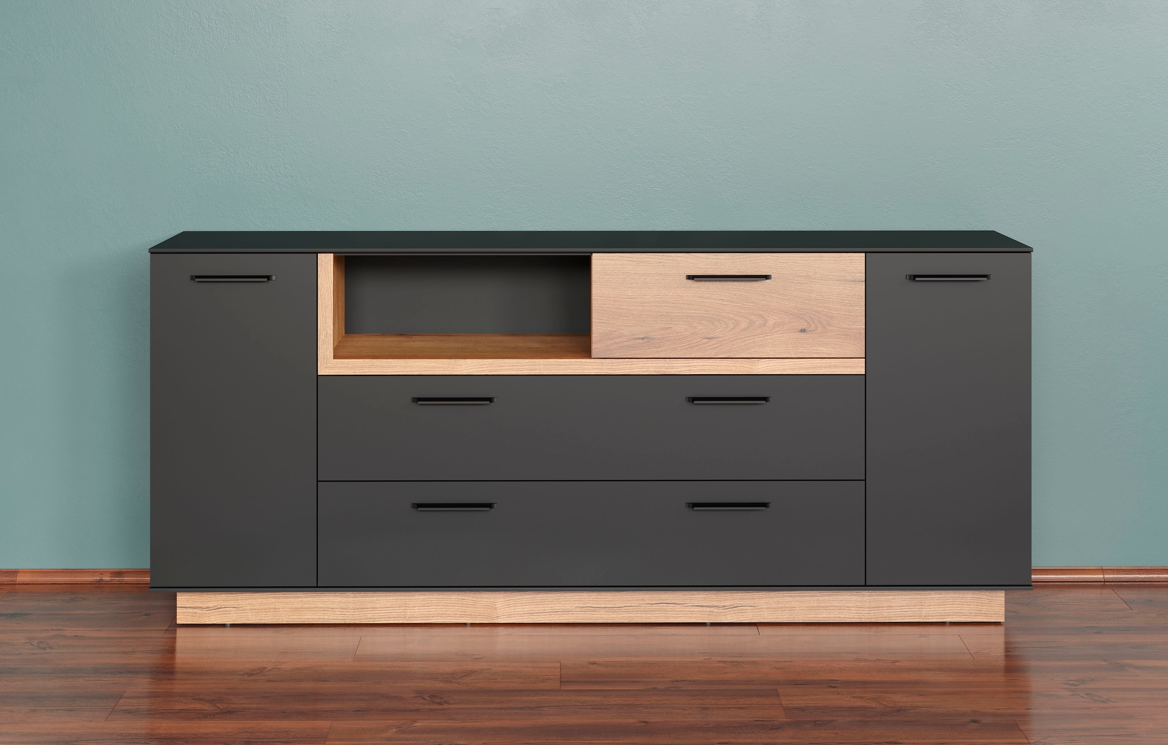 INOSIGN Sideboard »Premont«, (1 St.), Kommode, Breite 187 cm breit, mit viel Stauraum