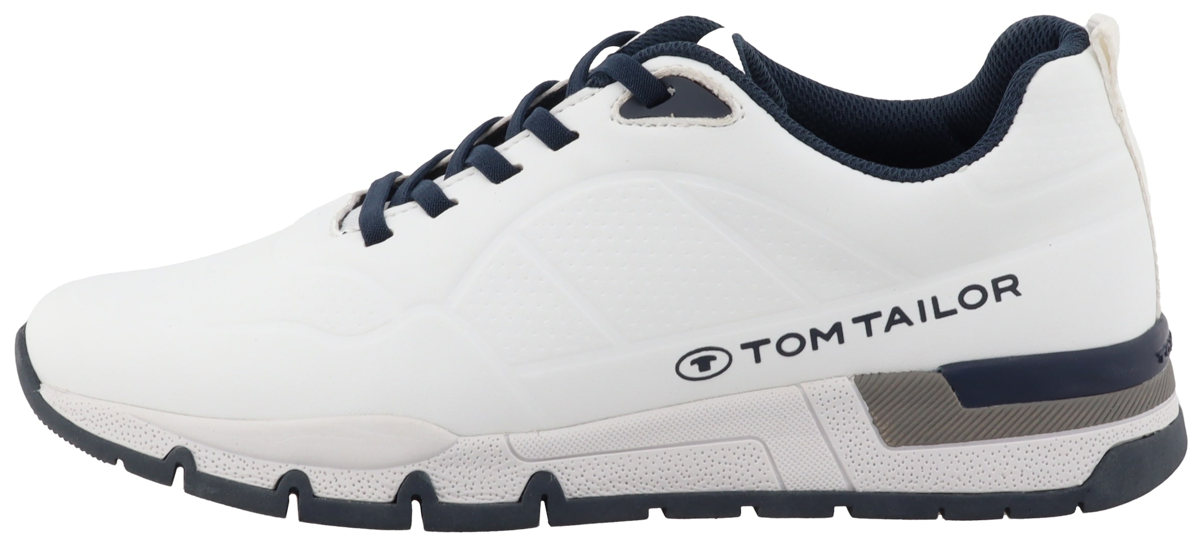 TOM TAILOR Keilsneaker, Freizeitschuh, Halbschuh, Schnürschuh mit Logoschriftzug