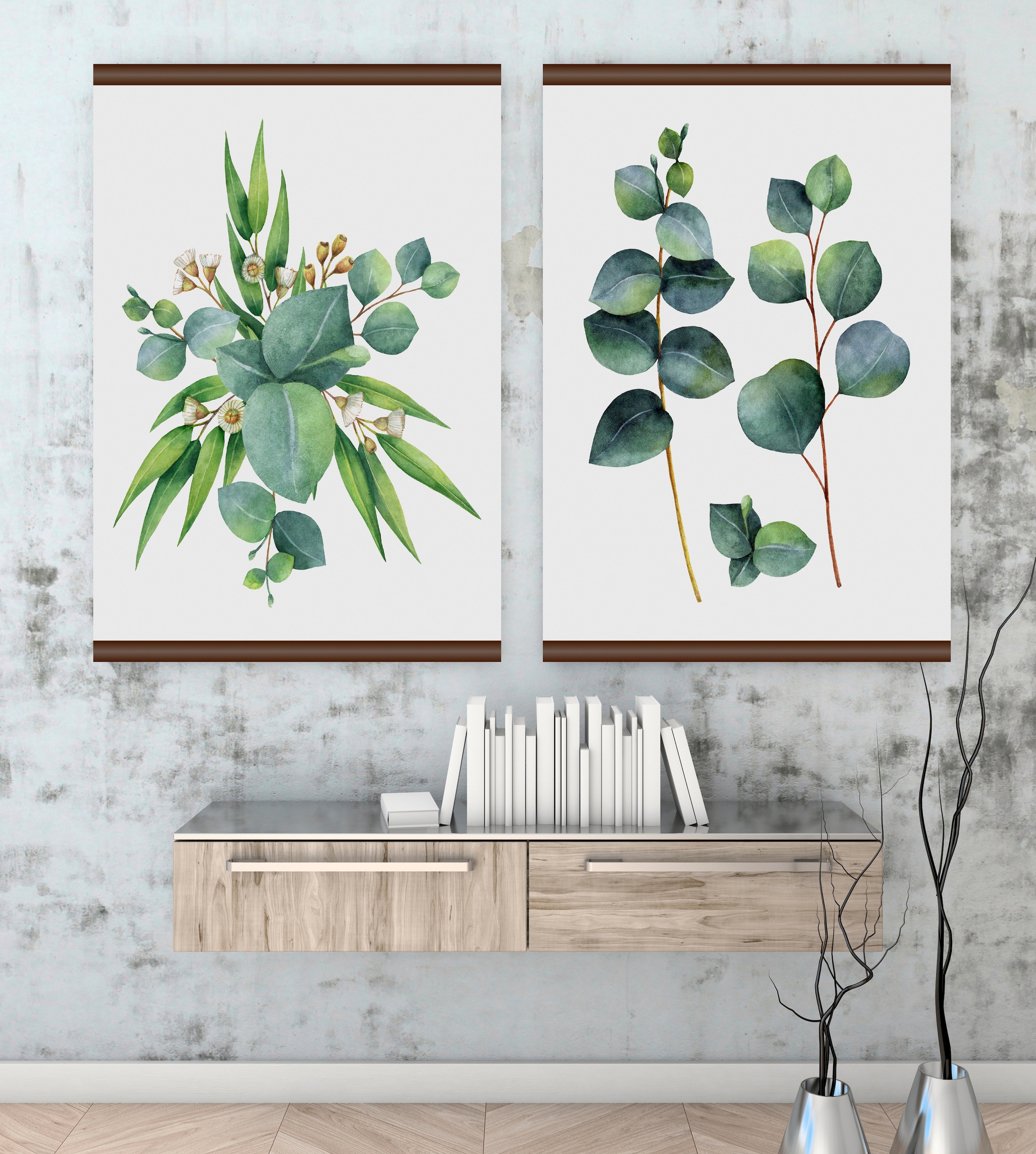 queence Leinwandbild »Eukalyptus Pflanze«, 50x70 cm