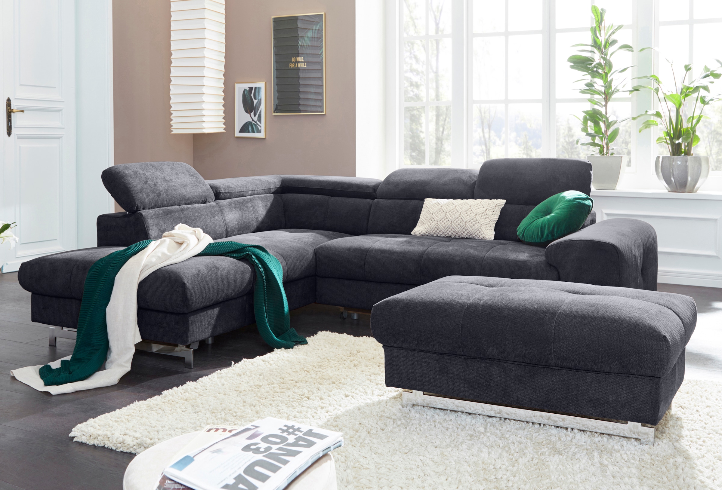 COTTA Polstergarnitur »Chef L-Form« Set, 2 Stk. tlg. Set bestehend aus: Eck günstig online kaufen