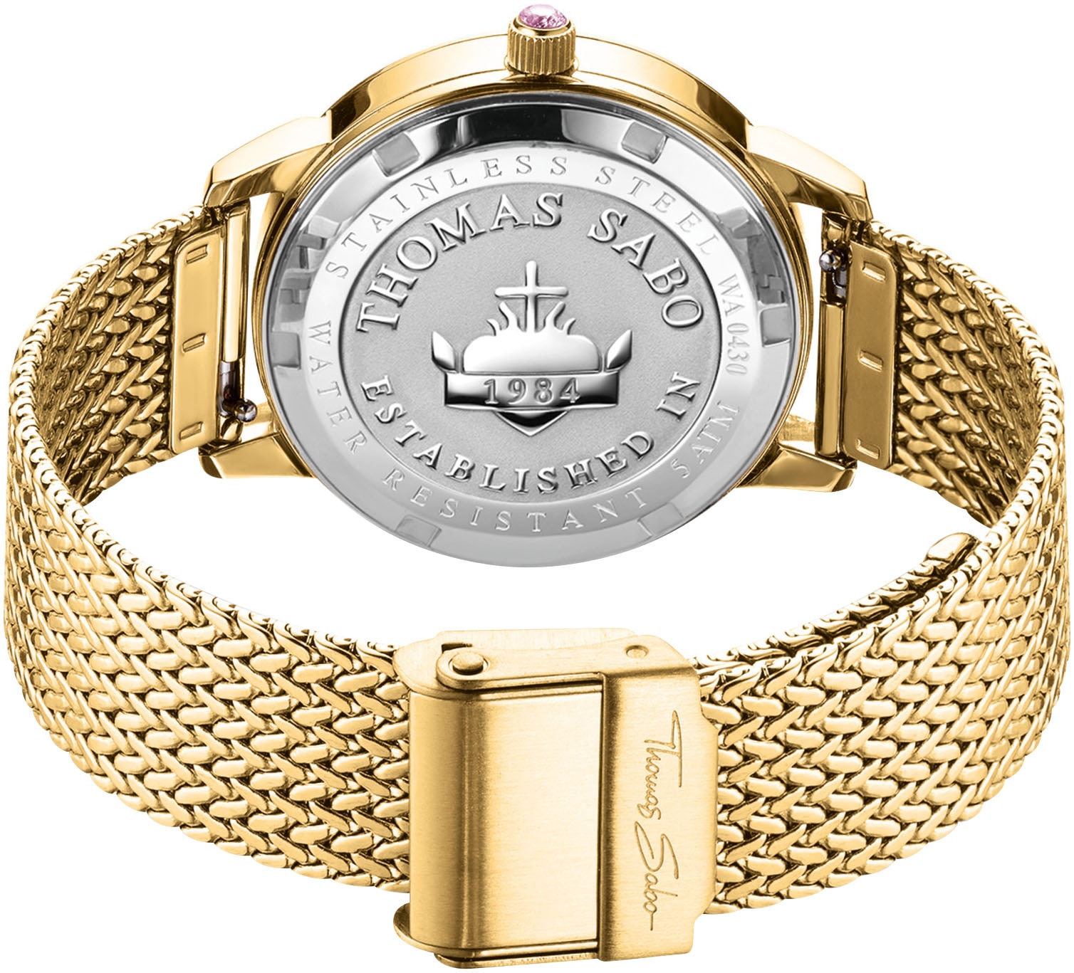 THOMAS SABO Quarzuhr »MAGIC GARDEN SPIRIT« Armbanduhr, Damen, Edelstahl, Zirkonia (synth.), Schmetterlinge