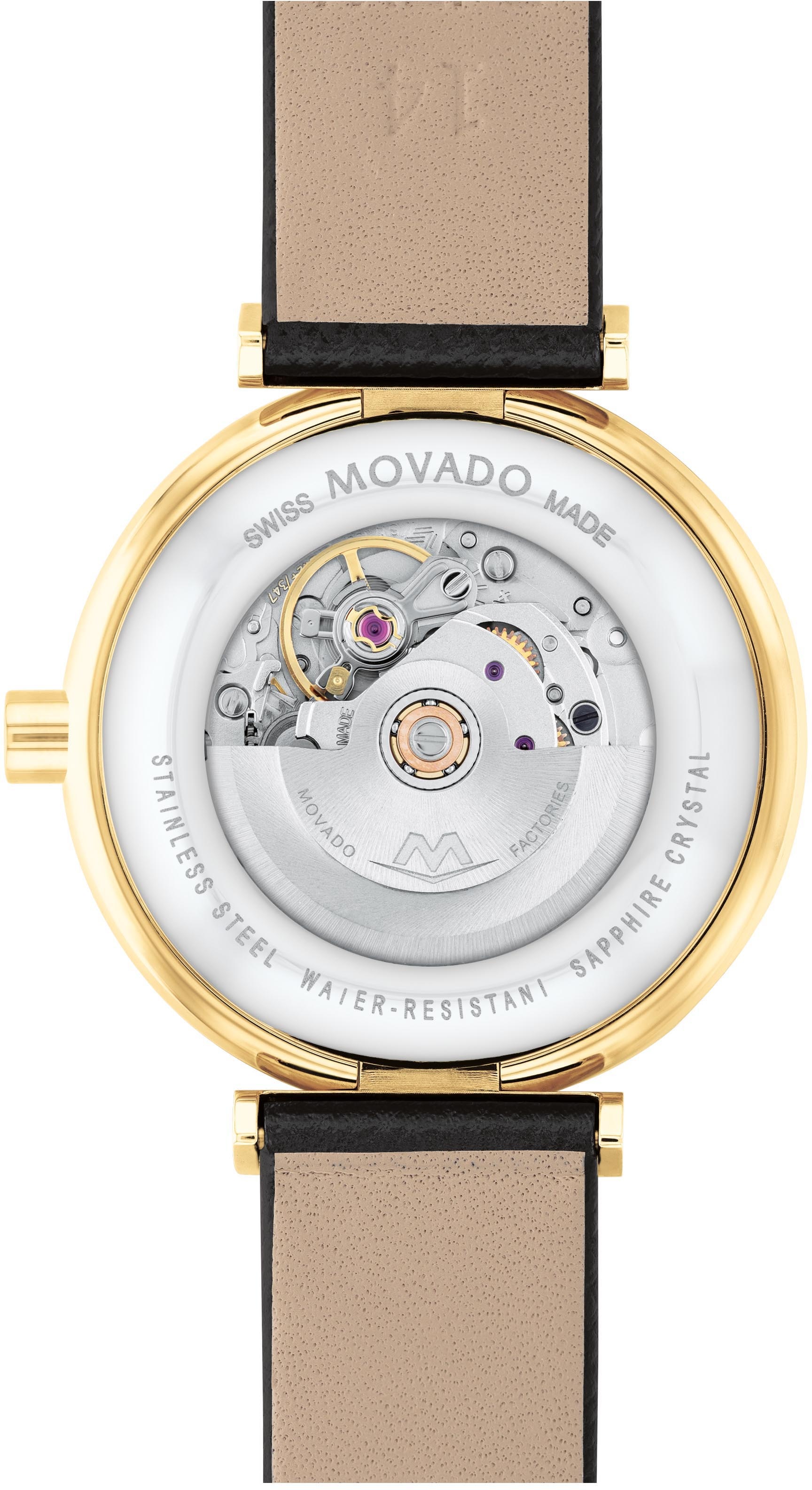 MOVADO Automatikuhr »MUSEUM Classic Automatic 32 mm, 0607676«, Armbanduhr, Damenuhr, mechanische Uhr, Swiss Made, Saphirglas