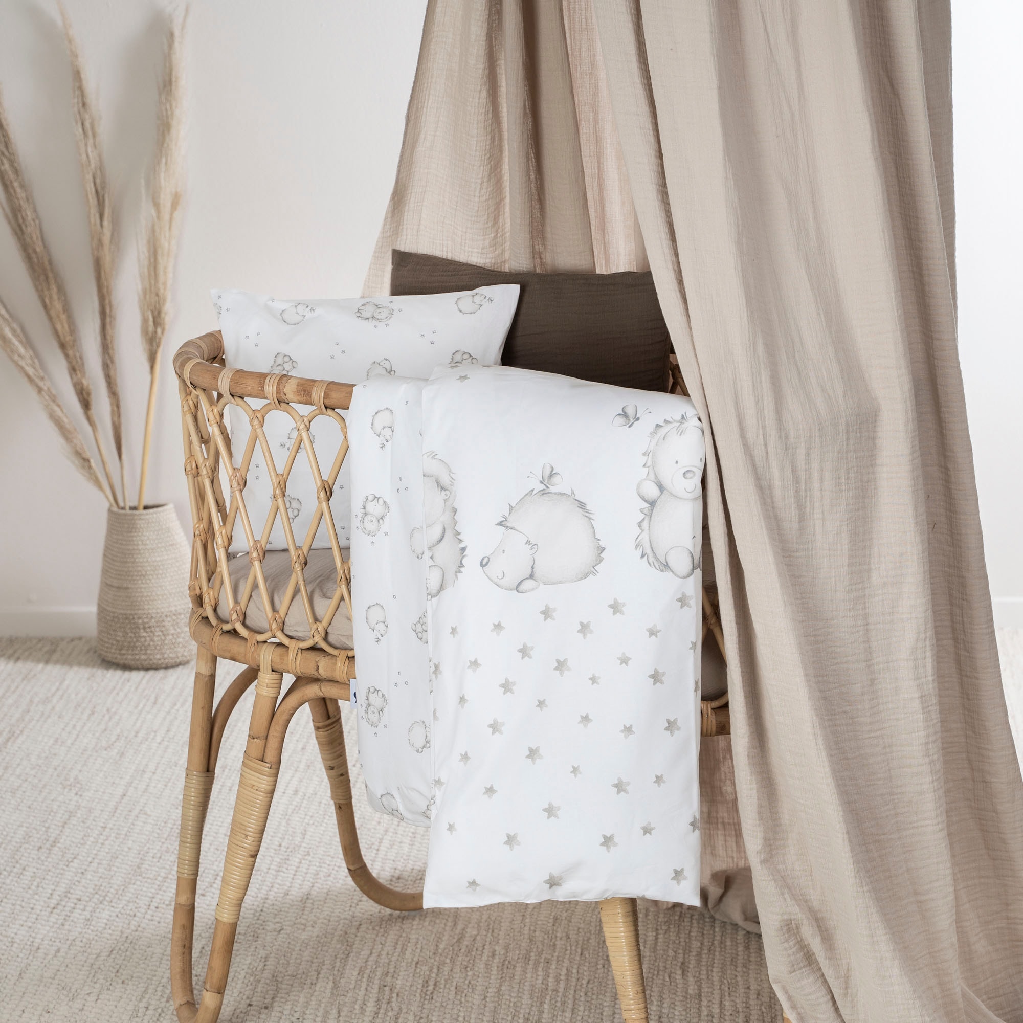 Julius Zöllner Kinderbettwäsche »Igelchen, in 100x135cm passt in Babybetten günstig online kaufen