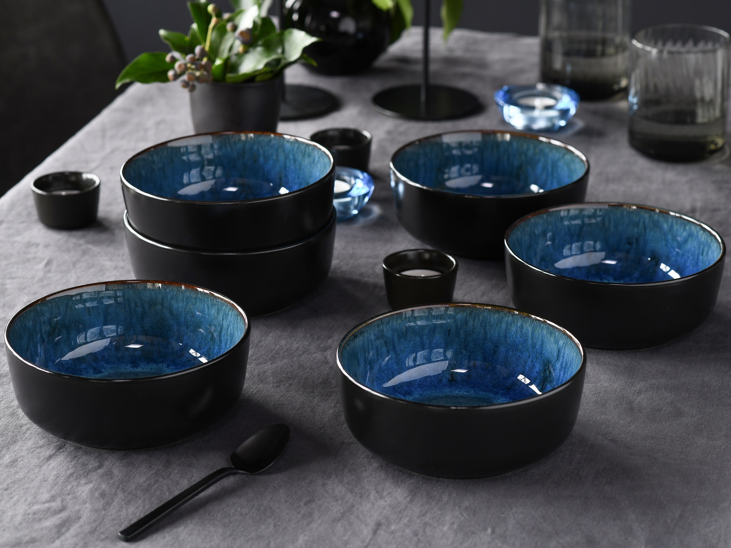 CreaTable Müslischale »Nordic Fjord«, 6 tlg., aus Steinzeug, Salatschale, S günstig online kaufen