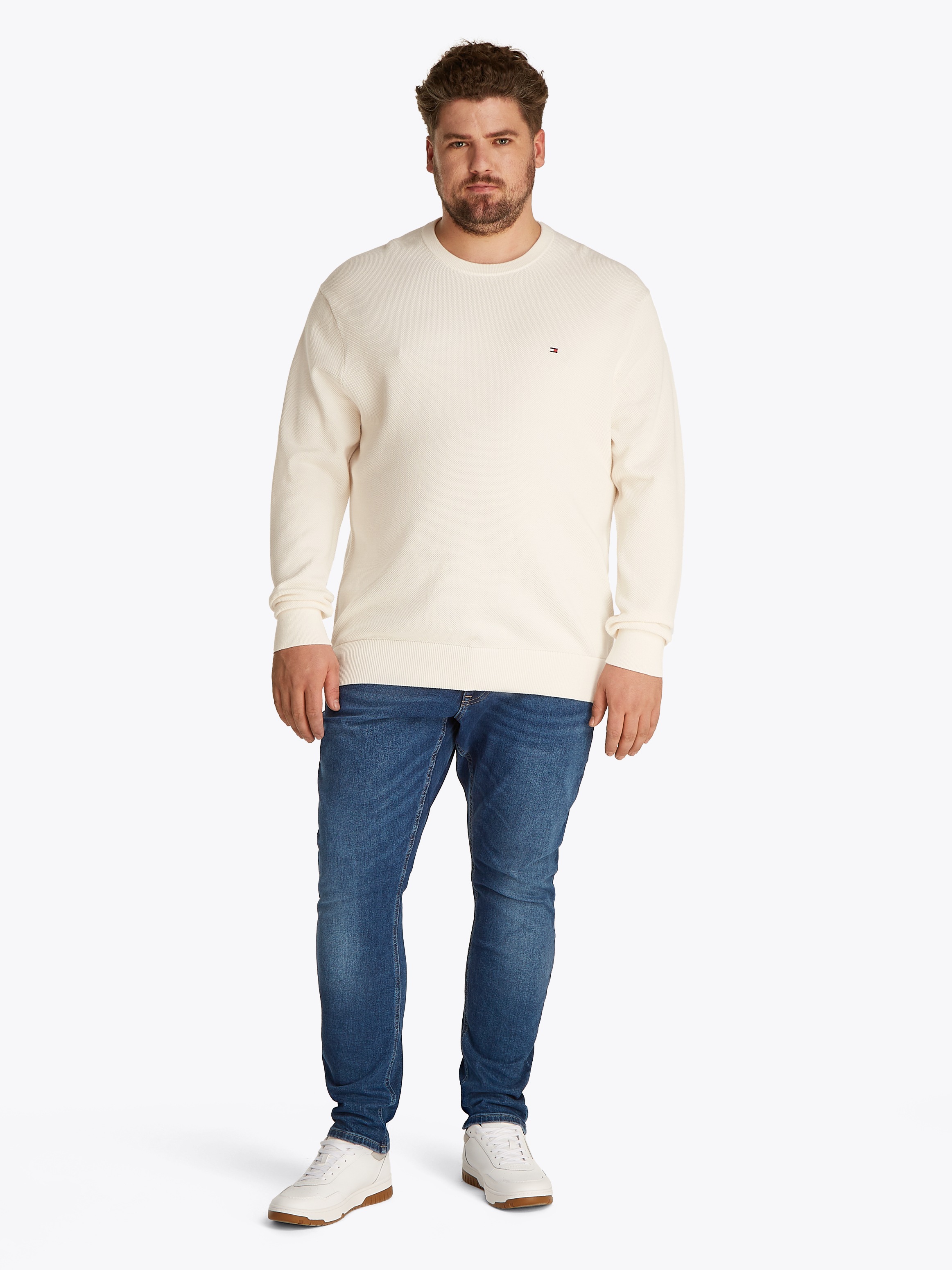 Tommy Hilfiger Big & Tall Rundhalspullover »BT-ESSENTIAL STRUCTURE CREW NECK«, Große Größen