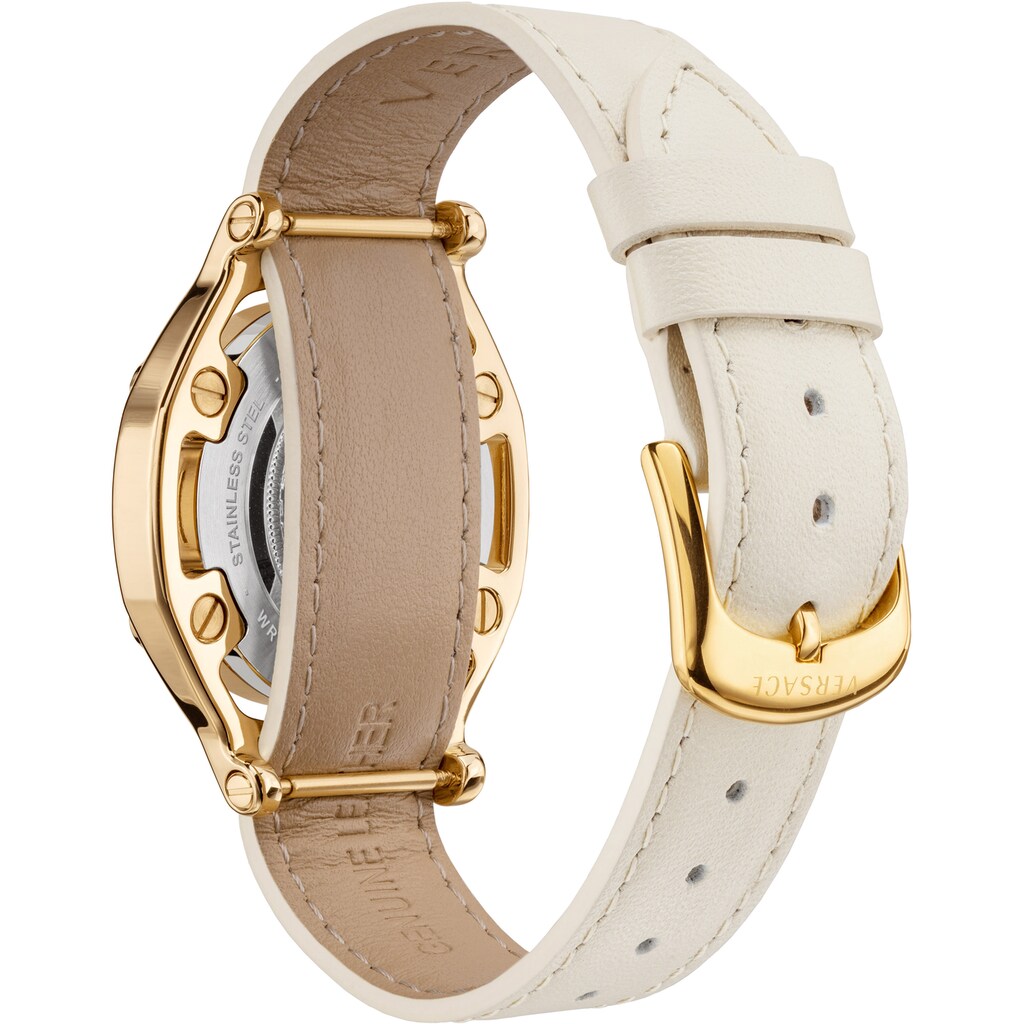 Versace Schweizer Uhr »Medusa Frame, VEVF00620«, (Set, 2 tlg., Uhr mit Lederband und Seidentuch)