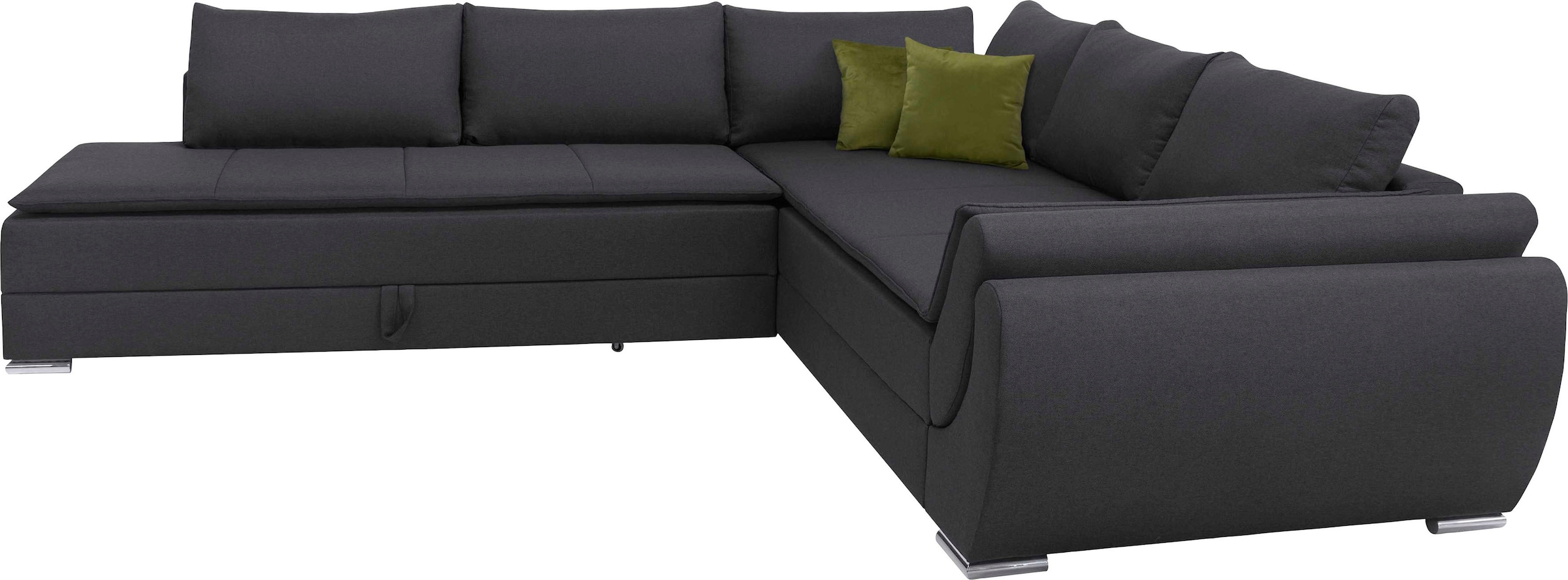 INOSIGN Ecksofa »Göteborg«, mit Boxspring-Bettfunktion und Bettkasten, Dauerschlaffunktion, Topper