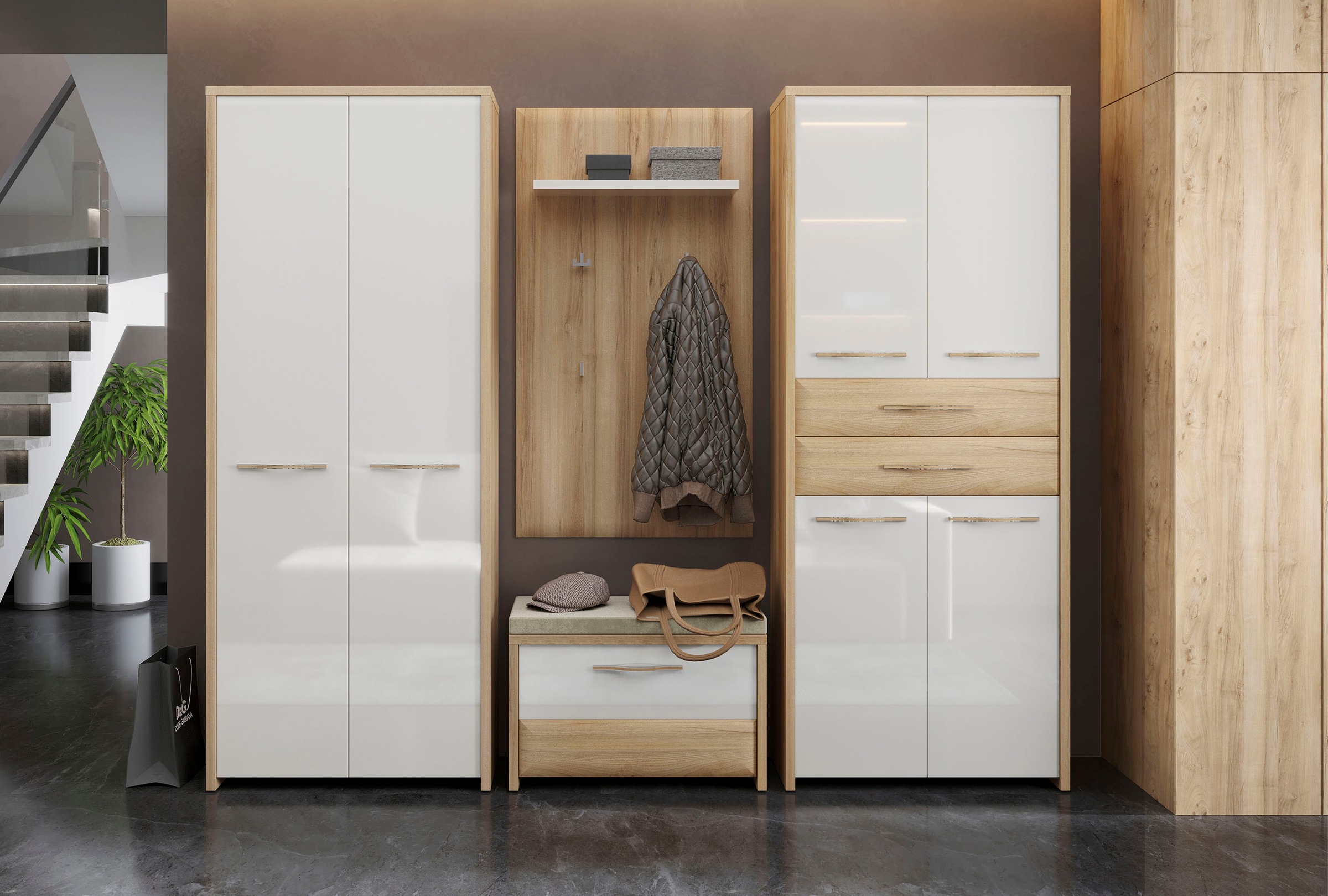 Home affaire Garderoben-Set »Gala« Set, Garderobenschrank,Schuhschrank,Schu günstig online kaufen