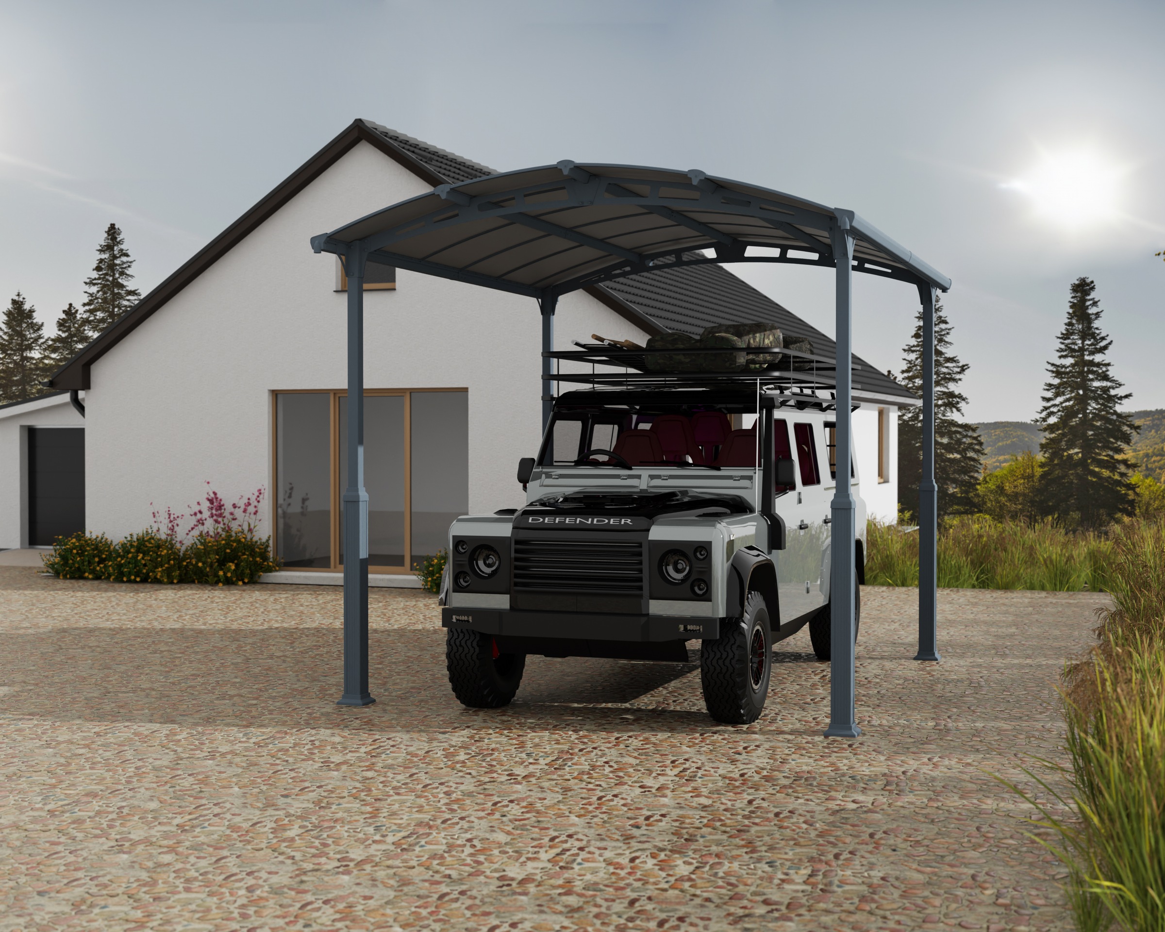Palram - Canopia Einzelcarport »Alpine« Aluminium 319 cm Anthrazit 100% UV- günstig online kaufen