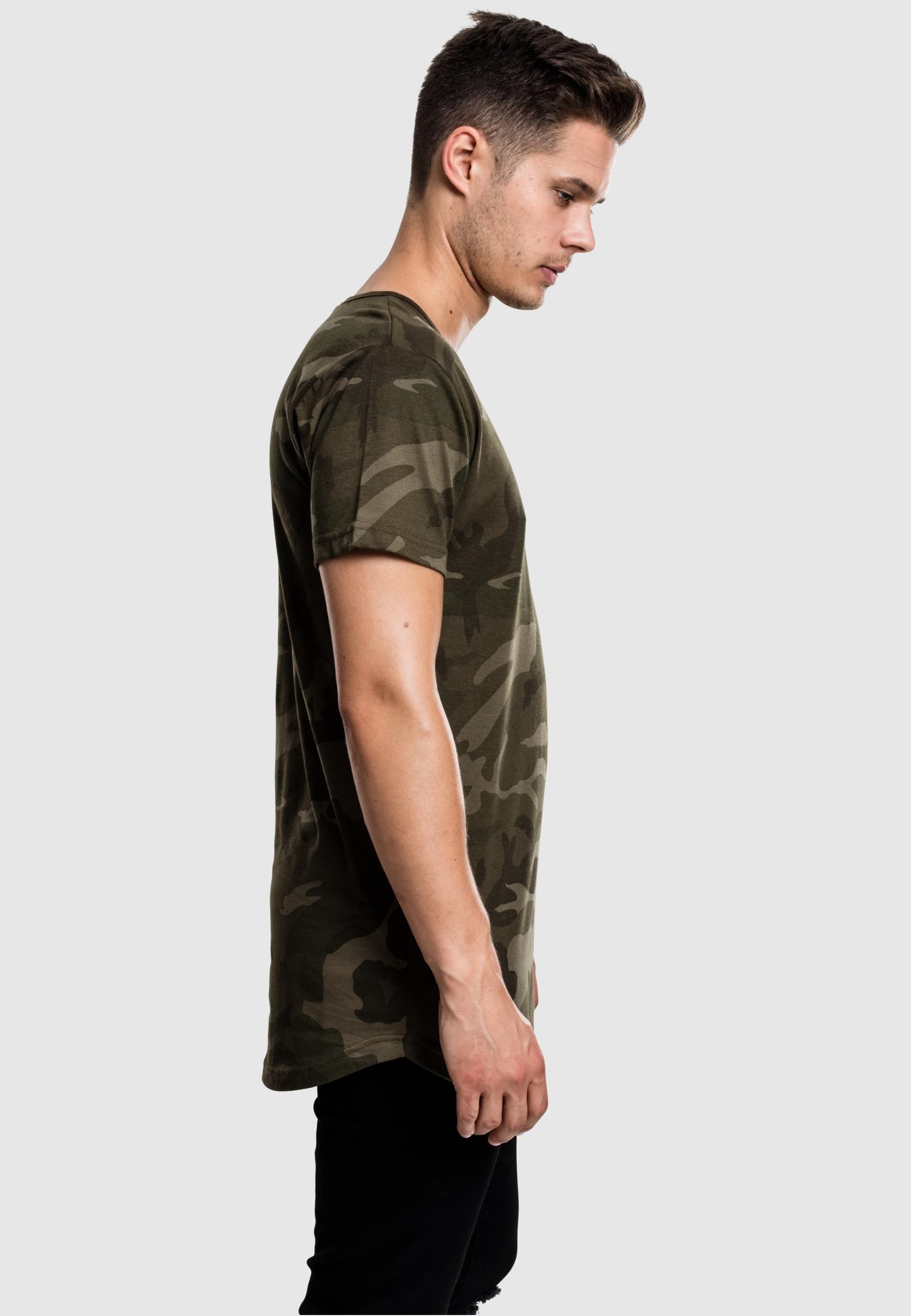 URBAN CLASSICS Kurzarmshirt »Urban Classics Herren Camo Shaped Long Tee« 1 Stk.