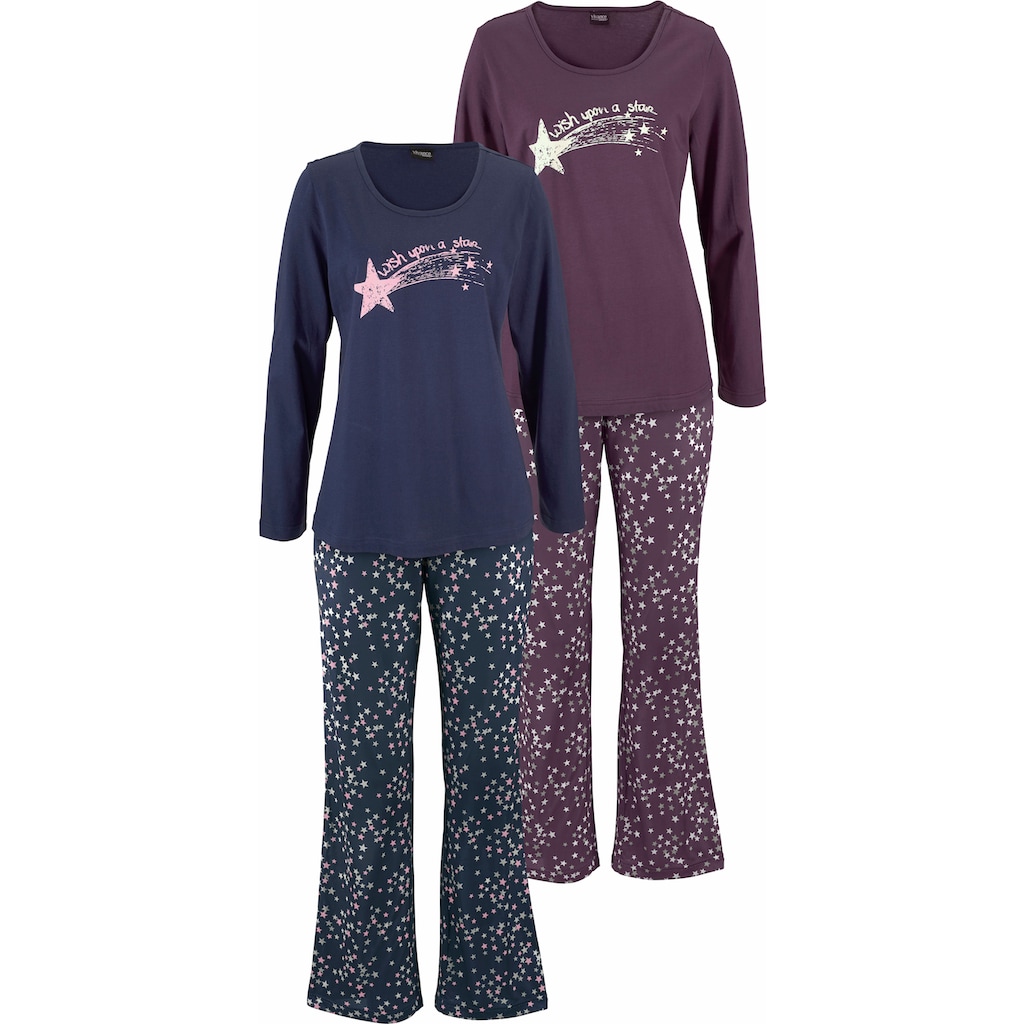 Vivance Dreams Pyjama, (4 tlg., 2 Stück)