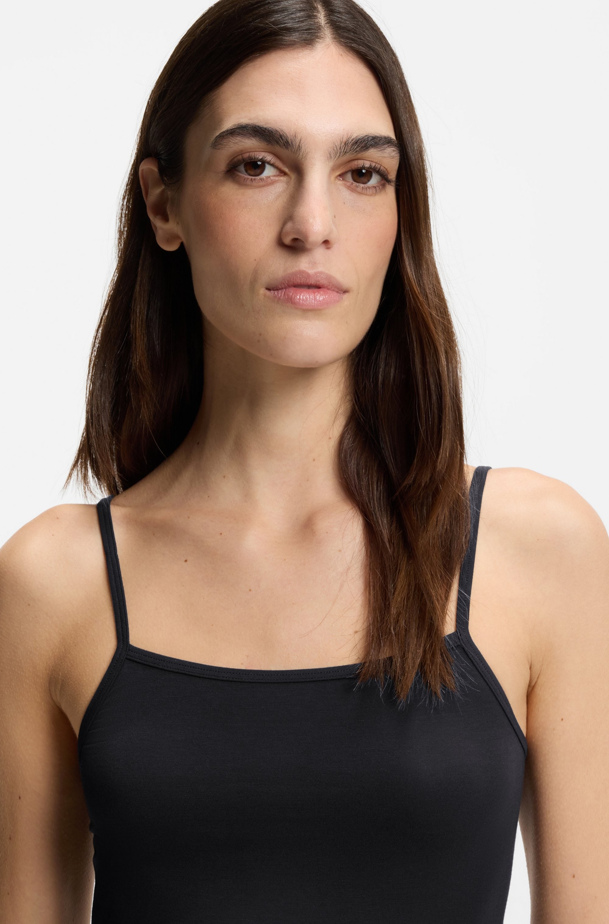 BOSS Spaghettitop aus Stretch-Jersey mit verstellbaren Riemchen